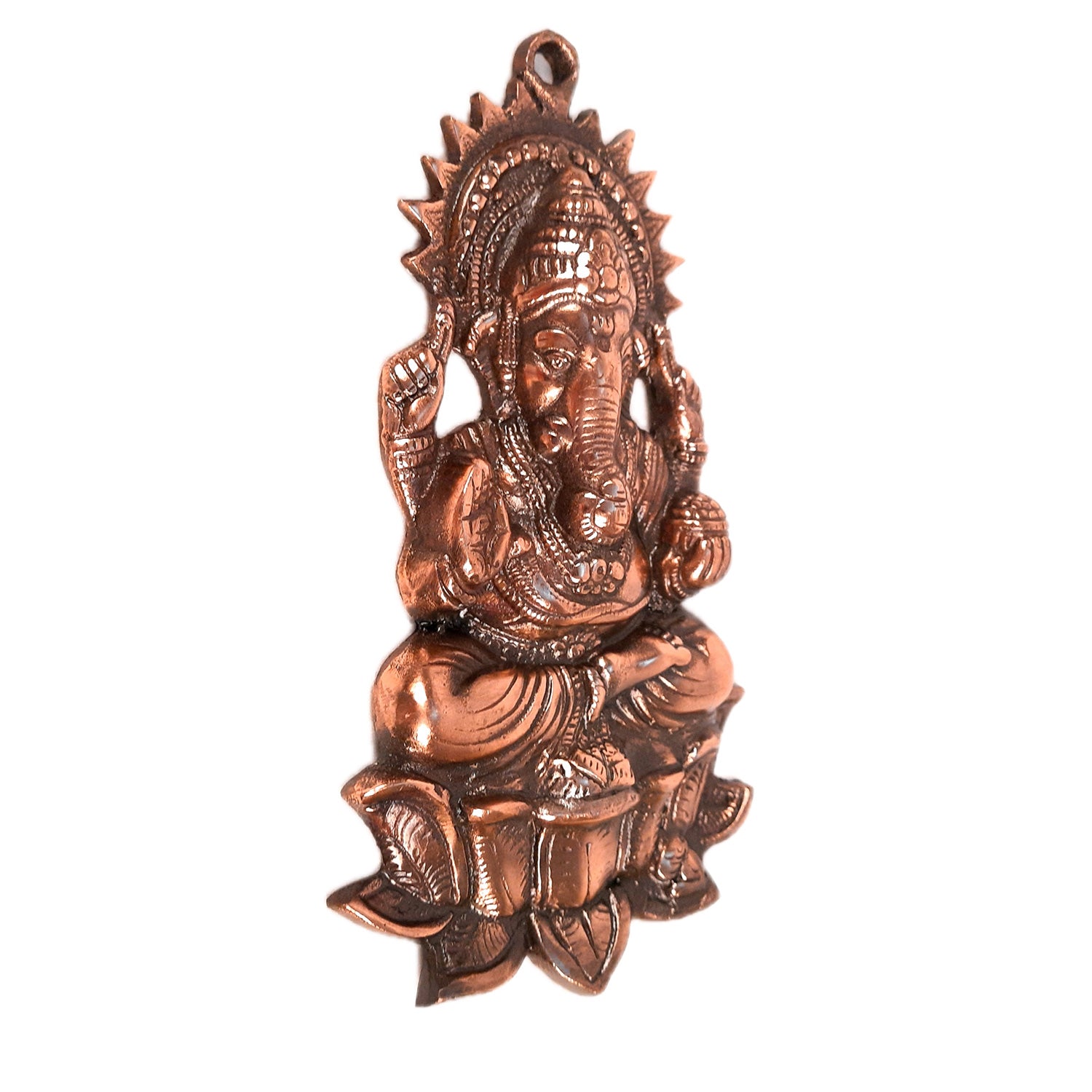 Ganesh Wall Hanging Statue - In Blessing Pose | Lord Ganesha Wall Art - for Home, Puja Room | Antique Idol for Spiritual Decor - Apkamart