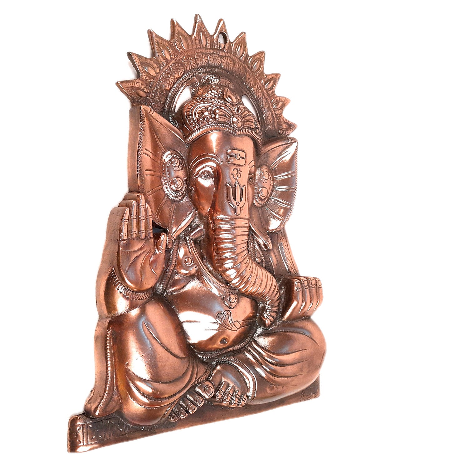 Ganesh Wall Hanging Idol In Blessing Pose | Lord Ganesha Wall Statue Decor - For Puja, Home & Entrance, Living Room & Gift - 17 Inch - apkamart