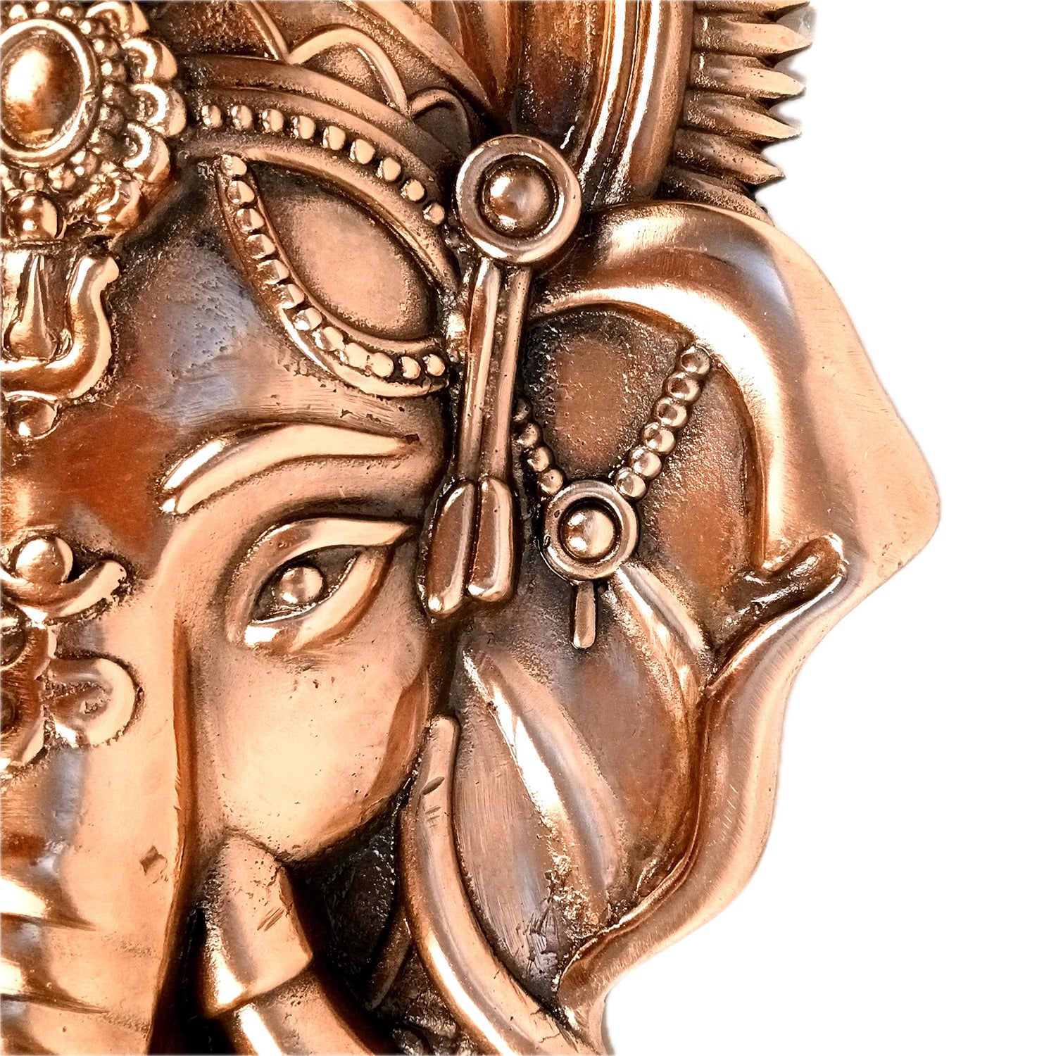 Ganesh Idol Wall Hanging | Lord Ganesha Face Wall Statue Decor - For Puja, Home & Entrance Living Room & Gift - 25 Inch - Apkamart