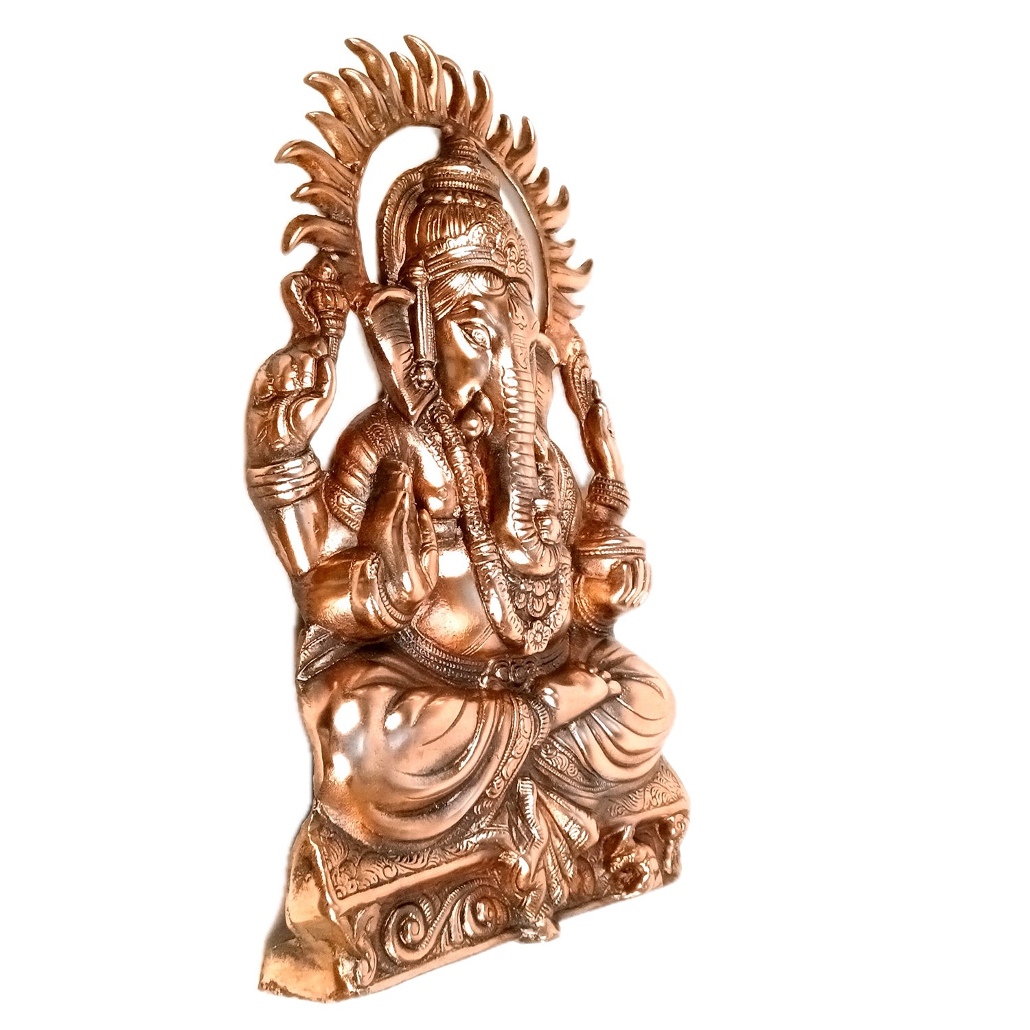 Ganesh Wall Hanging Big Idol | Lord Ganesha Wall Statue Decor - For Puja, Home & Entrance, Living Room & Gift - 19 Inch - Apkamart