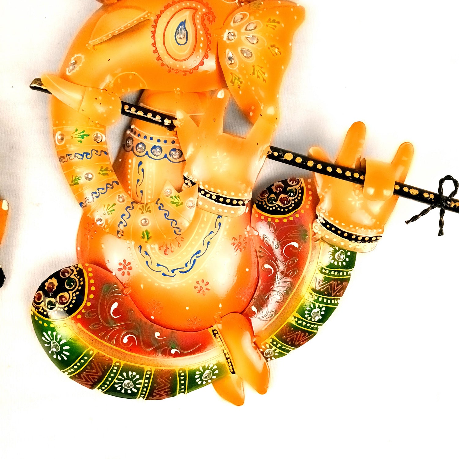 Ganesha Wall Hanging | Decorative Ganesh Wall Art Decor - For Home, Living Room, Bedroom, Hall, Entrance Decoration & Gift - 14 Inch (Pack of 2) - Apkamart #Style_Design 2