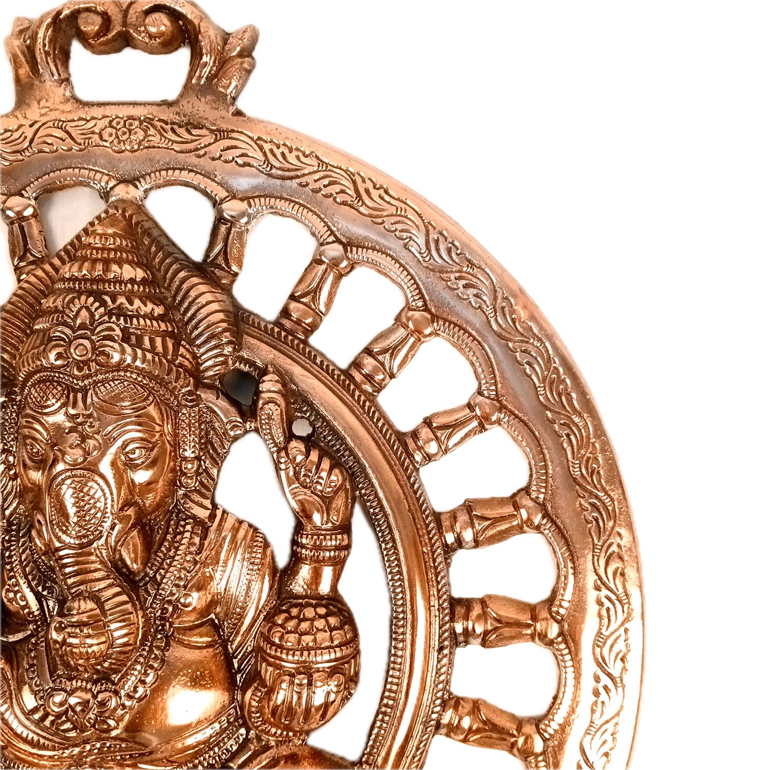 Ganesh Wall Hanging Idol | Lord Ganesha Wall Statue Decor | Religious & Spiritual Wall Art - For Puja, Home & Entrance, Living Room & Gift - 17 Inch - Apkamart