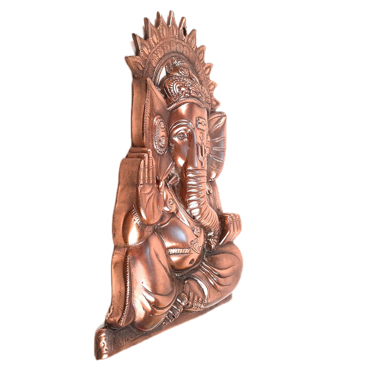 Ganesh Wall Hanging Idol In Blessing Pose | Lord Ganesha Wall Statue Decor - For Puja, Home & Entrance, Living Room & Gift - 17 Inch - apkamart