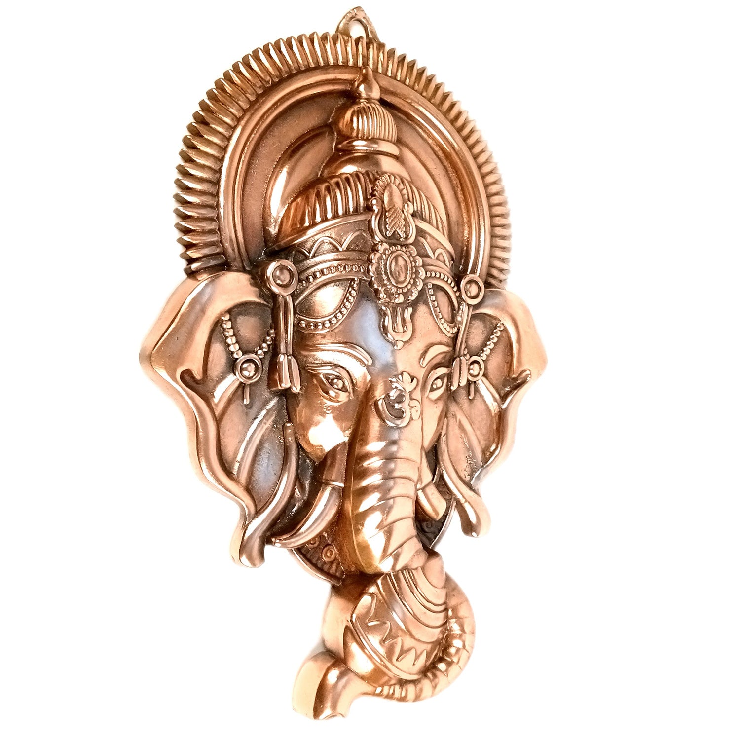 Ganesh Idol Wall Hanging | Lord Ganesha Face Wall Statue Decor - For Puja, Home & Entrance Living Room & Gift - 25 Inch - Apkamart