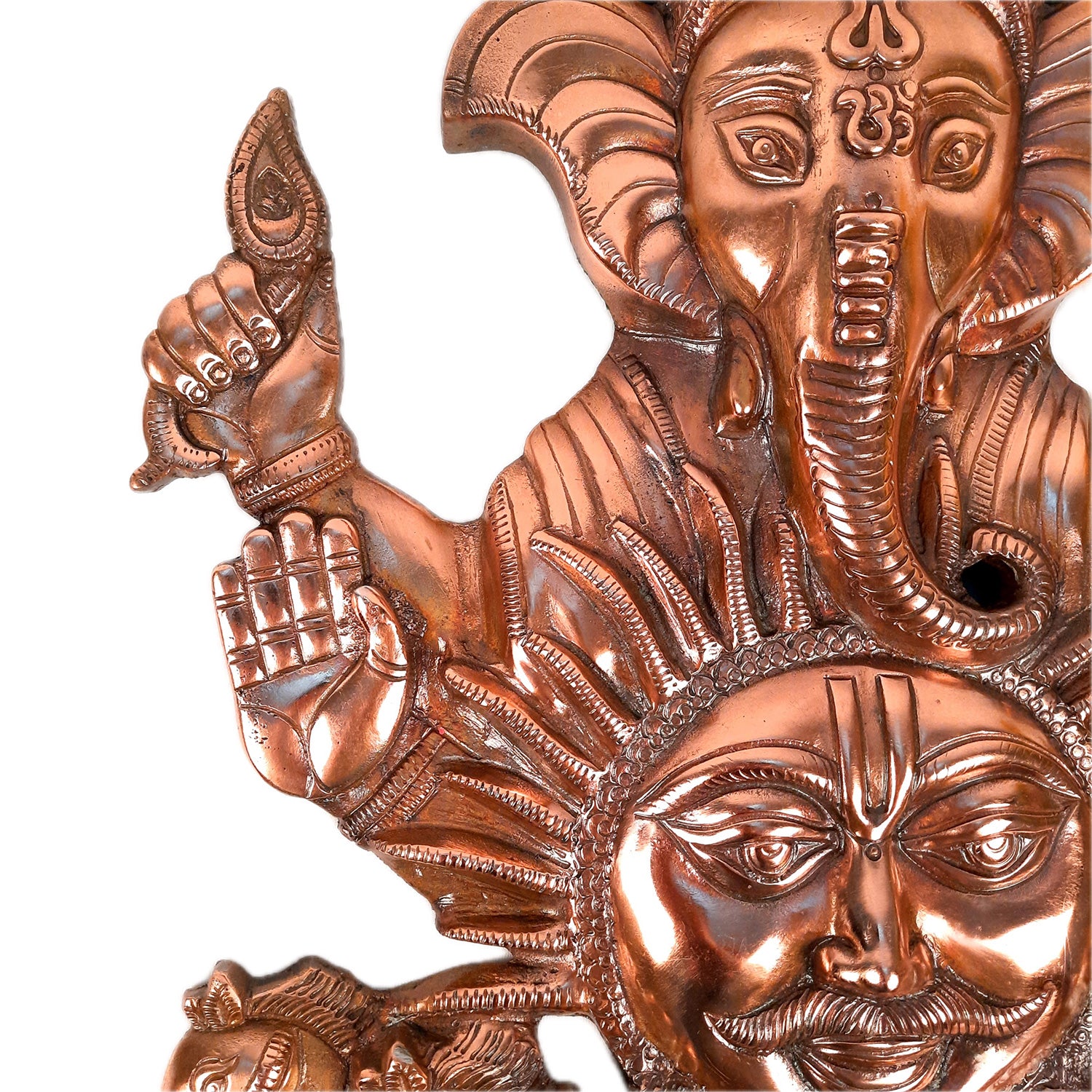 Ganesh With Sun & 7 Horse Wall Hanging | Lord Ganesha With Surya Bhagwan Wall Decor - For Puja, Home & Entrance Living Room & Gift - Apkamart