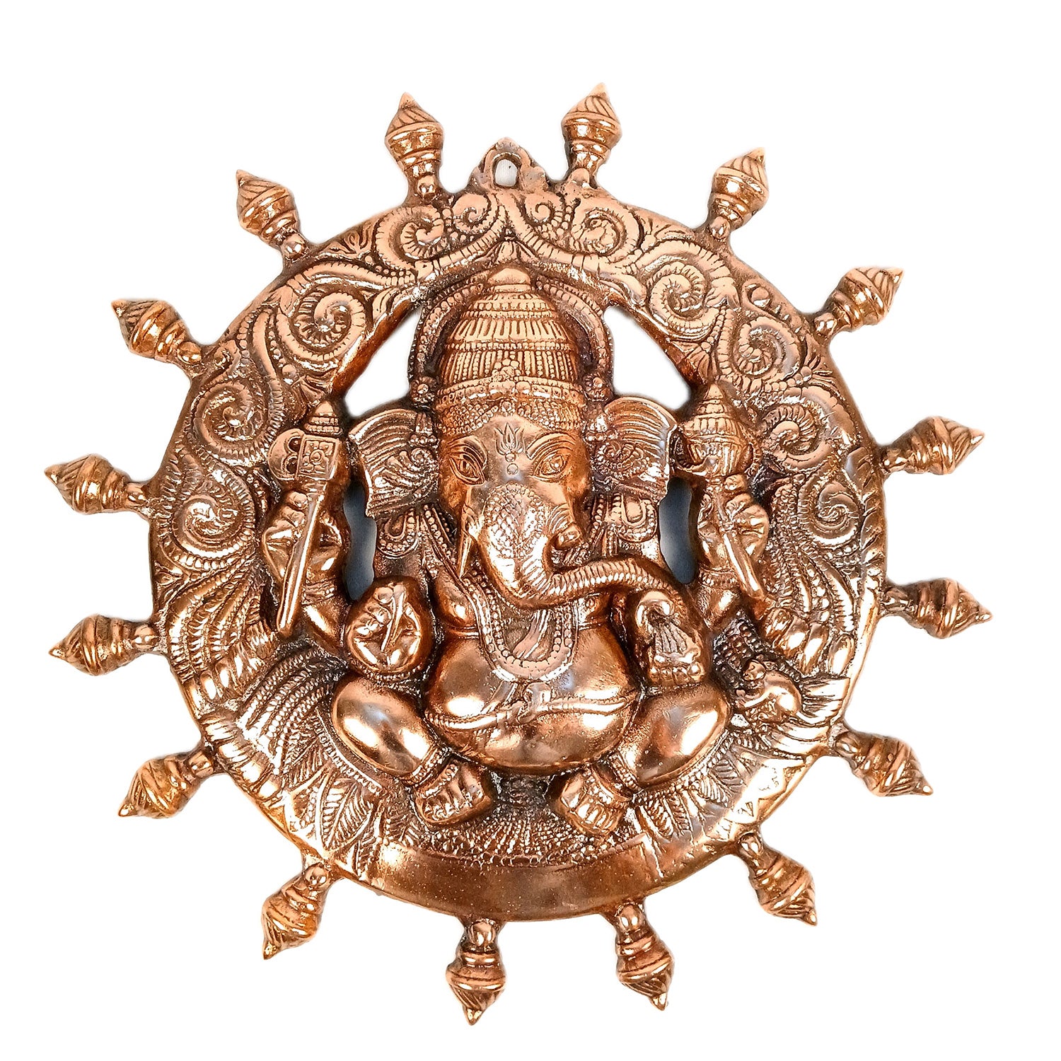 Ganesh Wall Hanging Idol | Lord Ganesha Wall Statue Decor - For Puja, Home & Entrance, Living Room, Office Decoration & Gift - 17 Inch - Apkamart