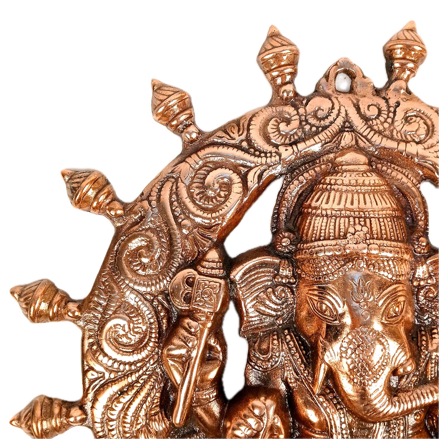 Ganesh Wall Hanging Idol | Lord Ganesha Wall Statue Decor - For Puja, Home & Entrance, Living Room, Office Decoration & Gift - 17 Inch - Apkamart