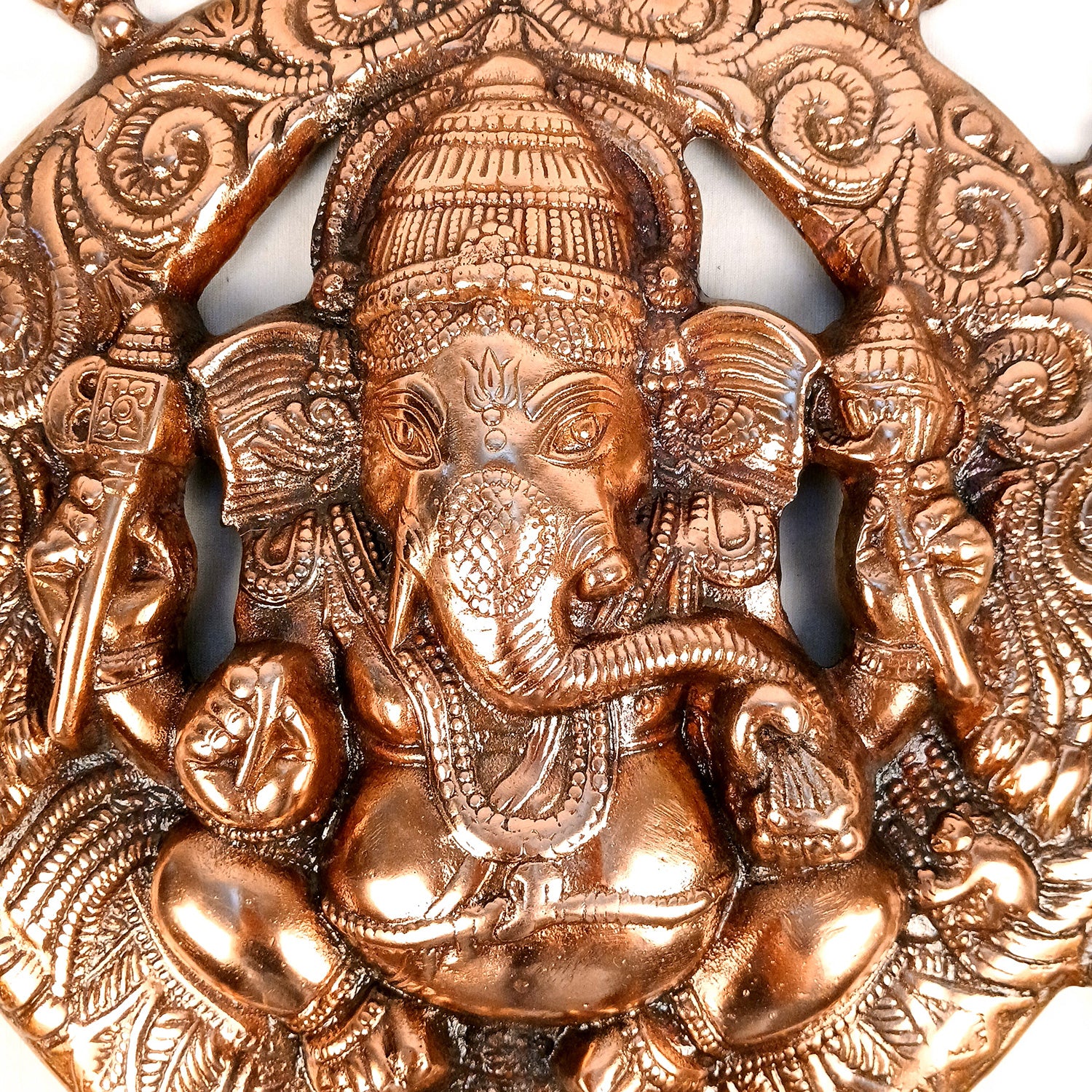 Ganesh Wall Hanging Idol | Lord Ganesha Wall Statue Decor - For Puja, Home & Entrance, Living Room, Office Decoration & Gift - 17 Inch - Apkamart