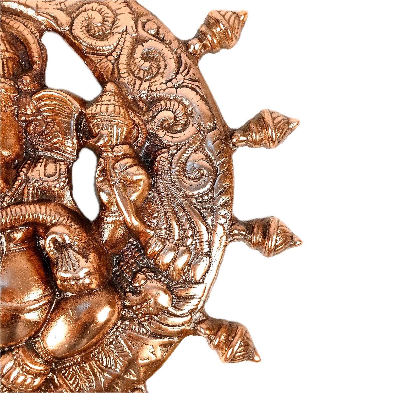 Ganesh Wall Hanging Idol | Lord Ganesha Wall Statue Decor - For Puja, Home & Entrance, Living Room, Office Decoration & Gift - 17 Inch - Apkamart