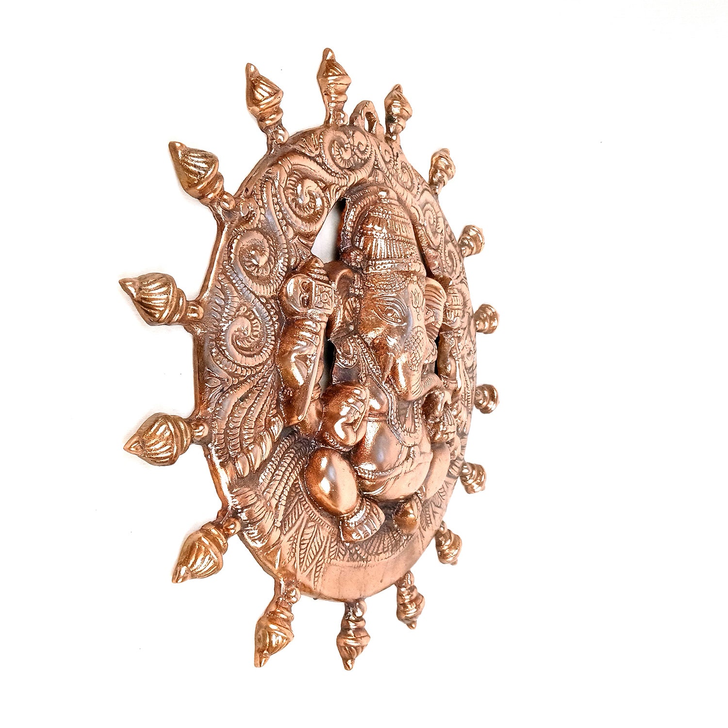 Ganesh Wall Hanging Idol | Lord Ganesha Wall Statue Decor - For Puja, Home & Entrance, Living Room, Office Decoration & Gift - 17 Inch - Apkamart