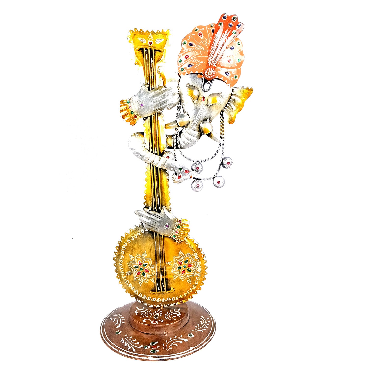 Ganesh Showpiece  - Decorative Showpiece for Table & Office Decor - 20 Inch - ApkaMart #Color_Silver