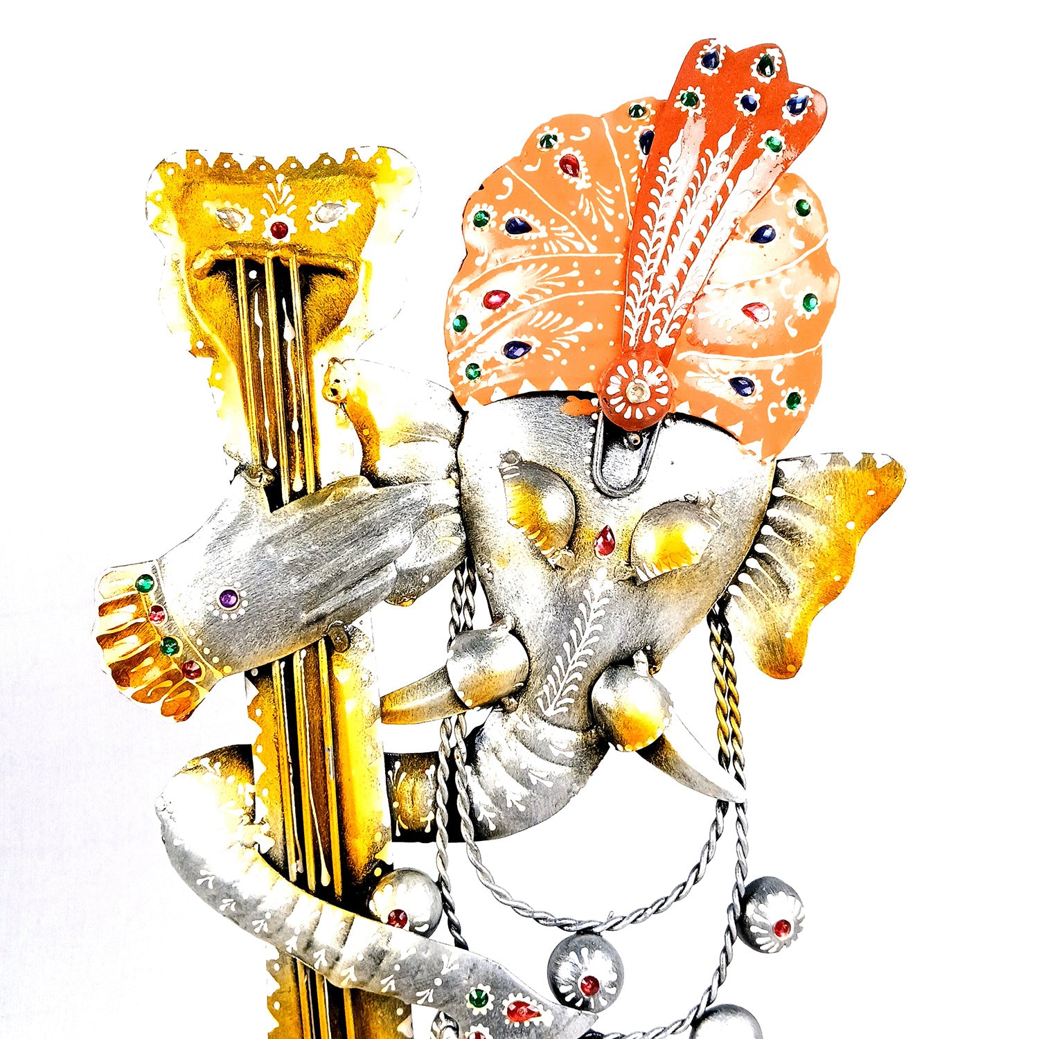 Ganesh Showpiece  - Decorative Showpiece for Table & Office Decor - 20 Inch - ApkaMart #Color_Silver