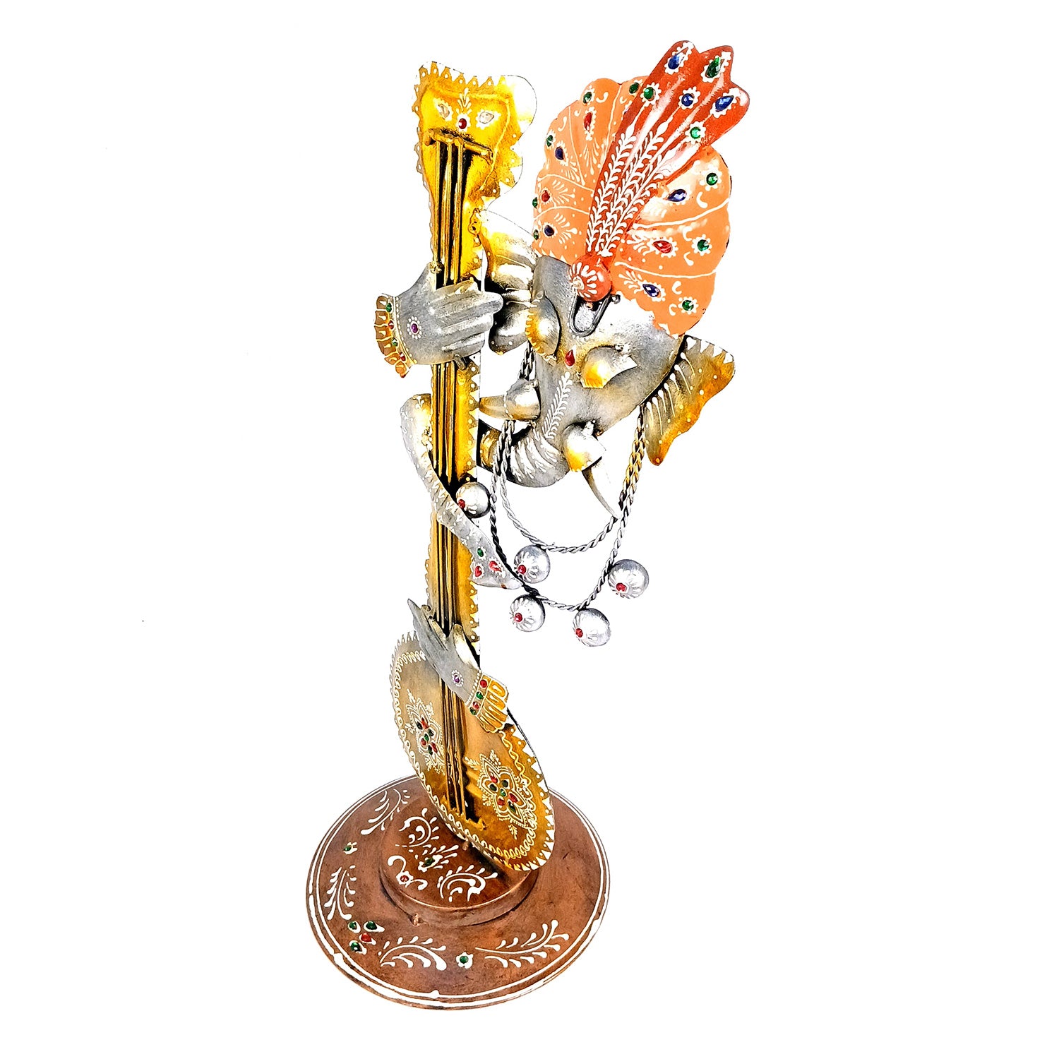 Ganesh Showpiece  - Decorative Showpiece for Table & Office Decor - 20 Inch - ApkaMart #Color_Silver