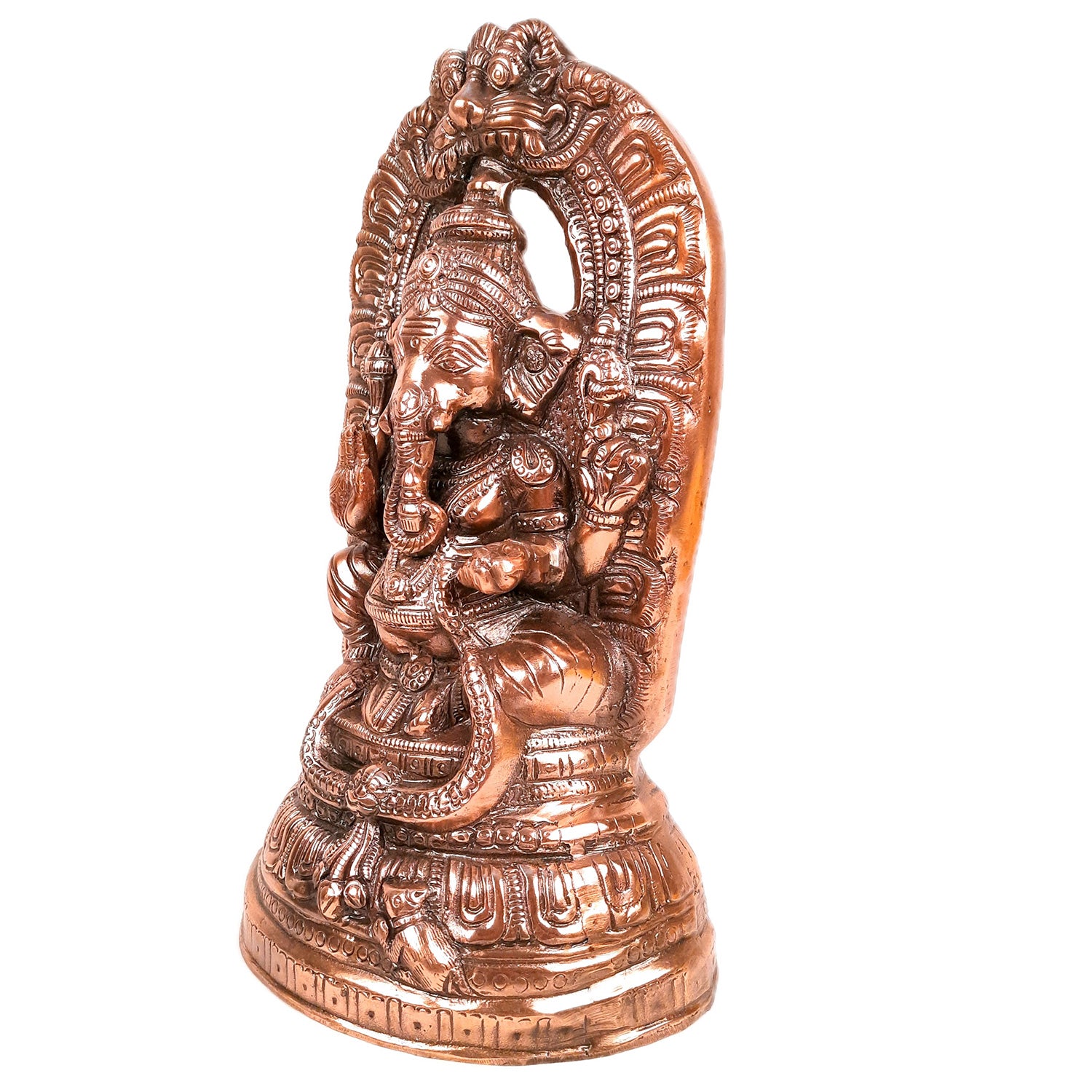 Ganesh Statue | Lord Ganesha Idol - for Home, Puja, Living Room, Entrance & Office Decor | Antique Idol for Religious & Spiritual Decor - 18 Inch - apkamart