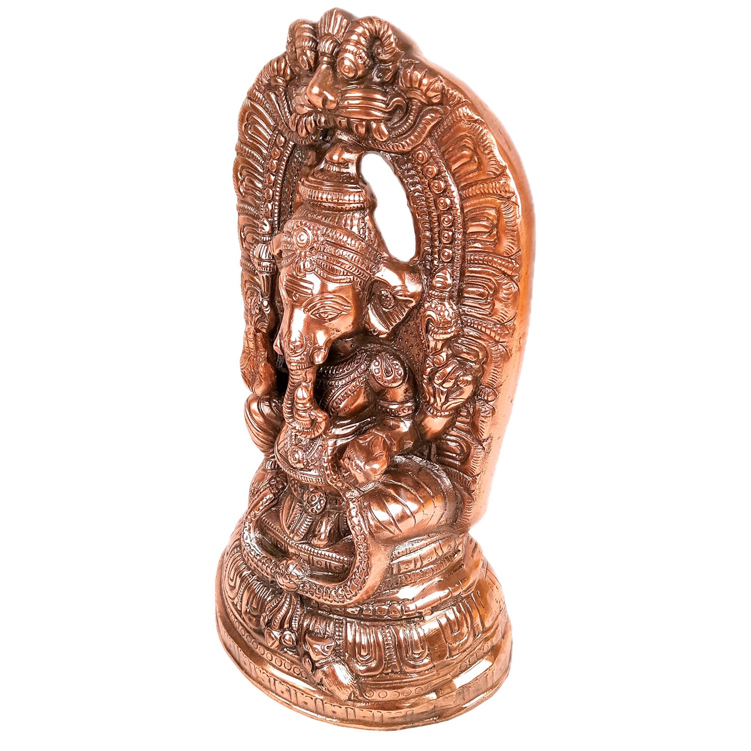 Ganesh Statue | Lord Ganesha Idol - for Home, Puja, Living Room, Entrance & Office Decor | Antique Idol for Religious & Spiritual Decor - 18 Inch - apkamart