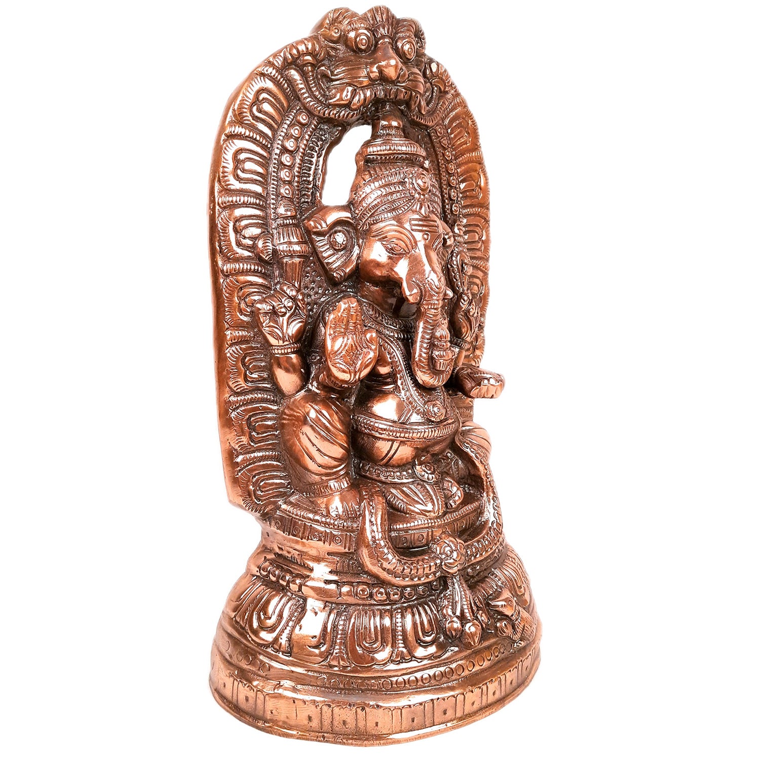 Ganesh Statue | Lord Ganesha Idol - for Home, Puja, Living Room, Entrance & Office Decor | Antique Idol for Religious & Spiritual Decor - 18 Inch - apkamart