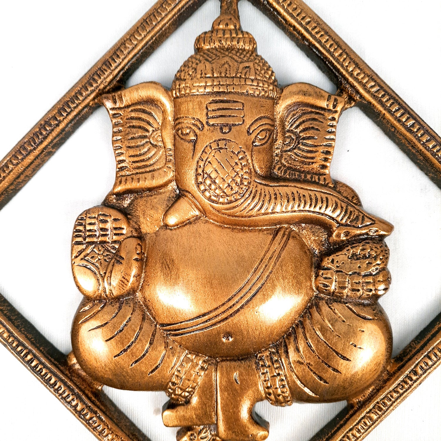 Ganesh Wall Hanging Idol | Lord Ganesha Wall Statue Decor |Religoius & Spiritual Wall Art - For Puja, Home & Entrance Living Room & Gift - 12 Inch - Apkamart