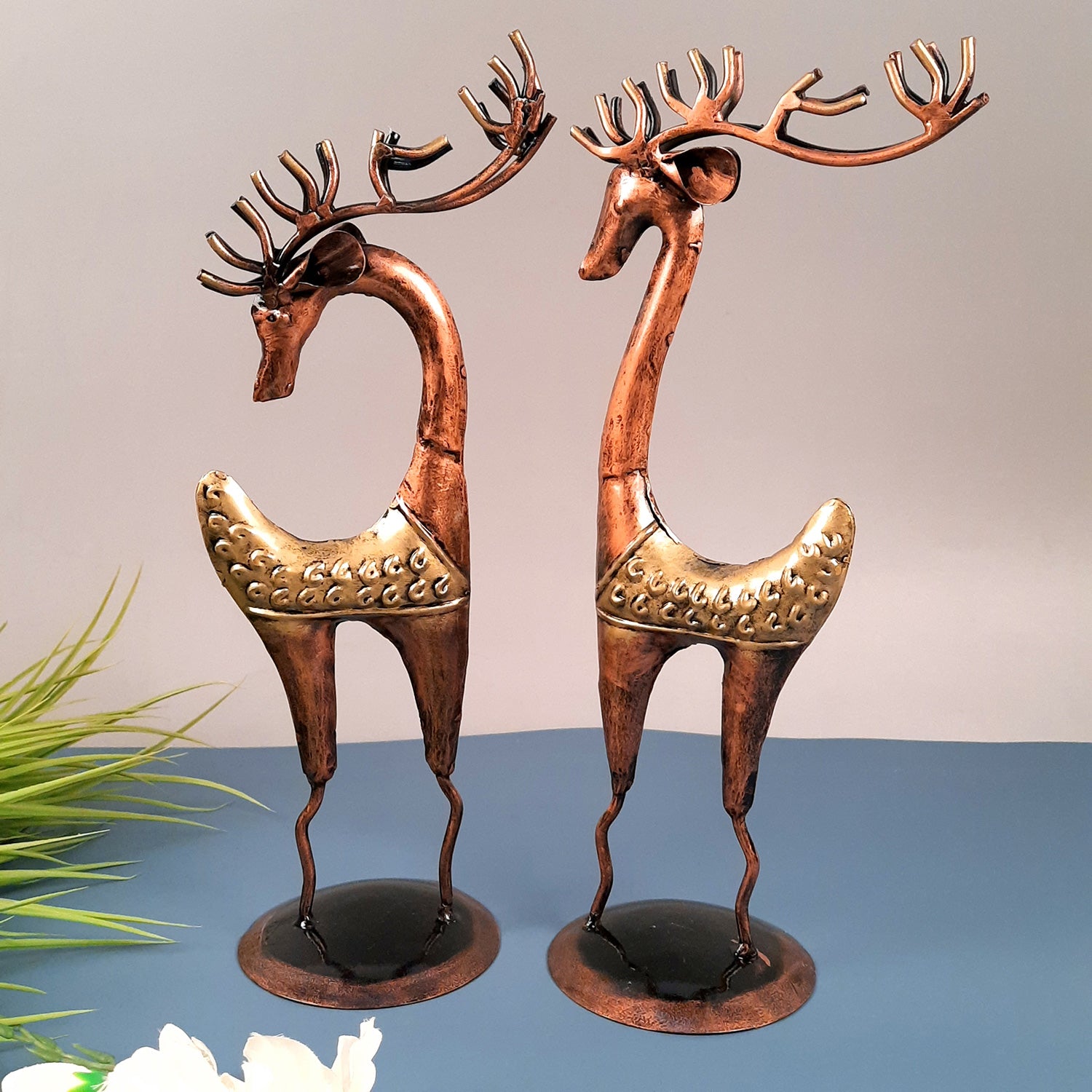 Giraffe Set Showpiece | Animal Figurines - for Vastu, Showpieces for Home Table, Living Room Decor & Gifts - 16 Inch (Set of 2)