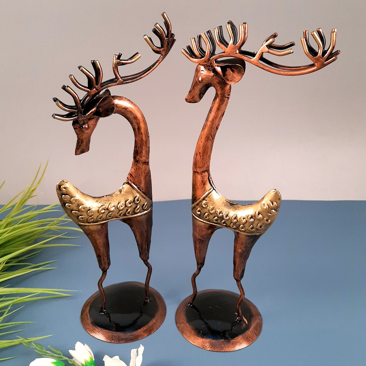 Giraffe Set Showpiece | Animal Figurines - for Vastu, Showpieces for Home Table, Living Room Decor & Gifts - 16 Inch (Set of 2)