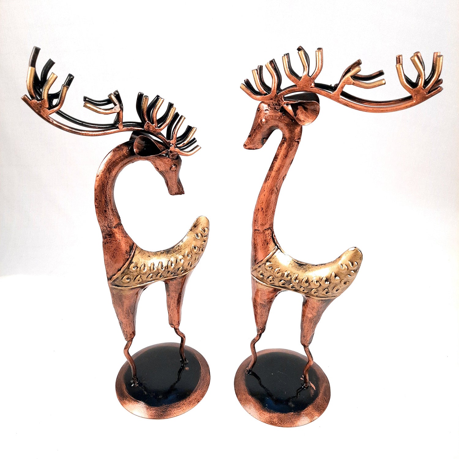 Giraffe Set Showpiece | Animal Figurines - for Vastu, Showpieces for Home Table, Living Room Decor & Gifts - 16 Inch (Set of 2)