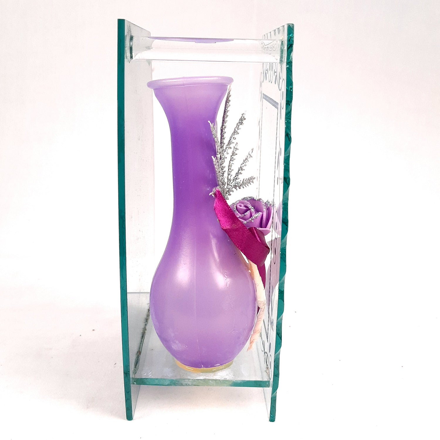 Vase Showpiece Displayed In Glass Box - For Home, Table Decor | Valentine's Day, Anniversary Gifts | Gift for Her - apkamart #Style_Style 1