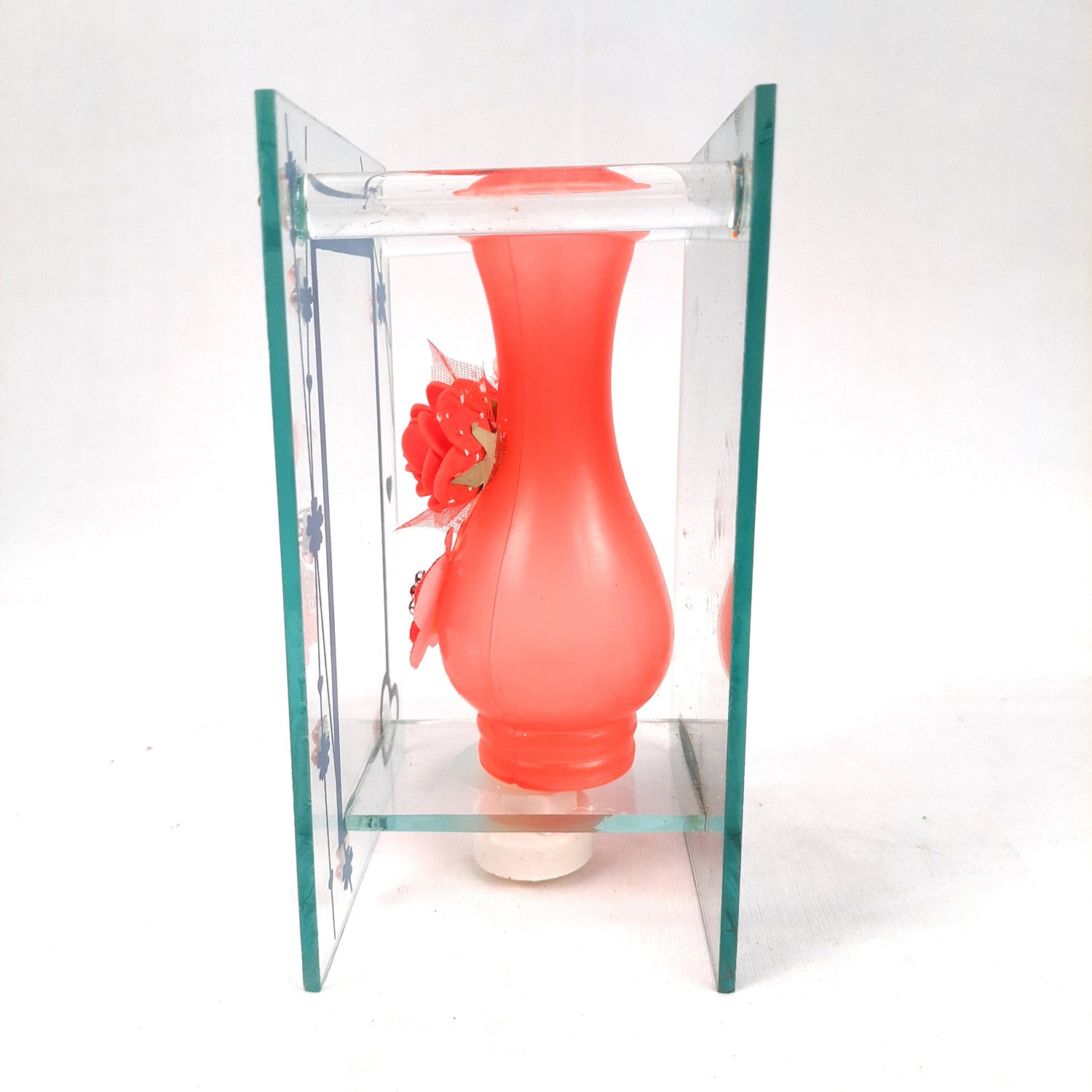 Decorative Vase Showpiece Placed Between Glass Front and Mirror Back - For Home, Table, Shelf, Office Decor & Gifts - apkamart #style_Style 3