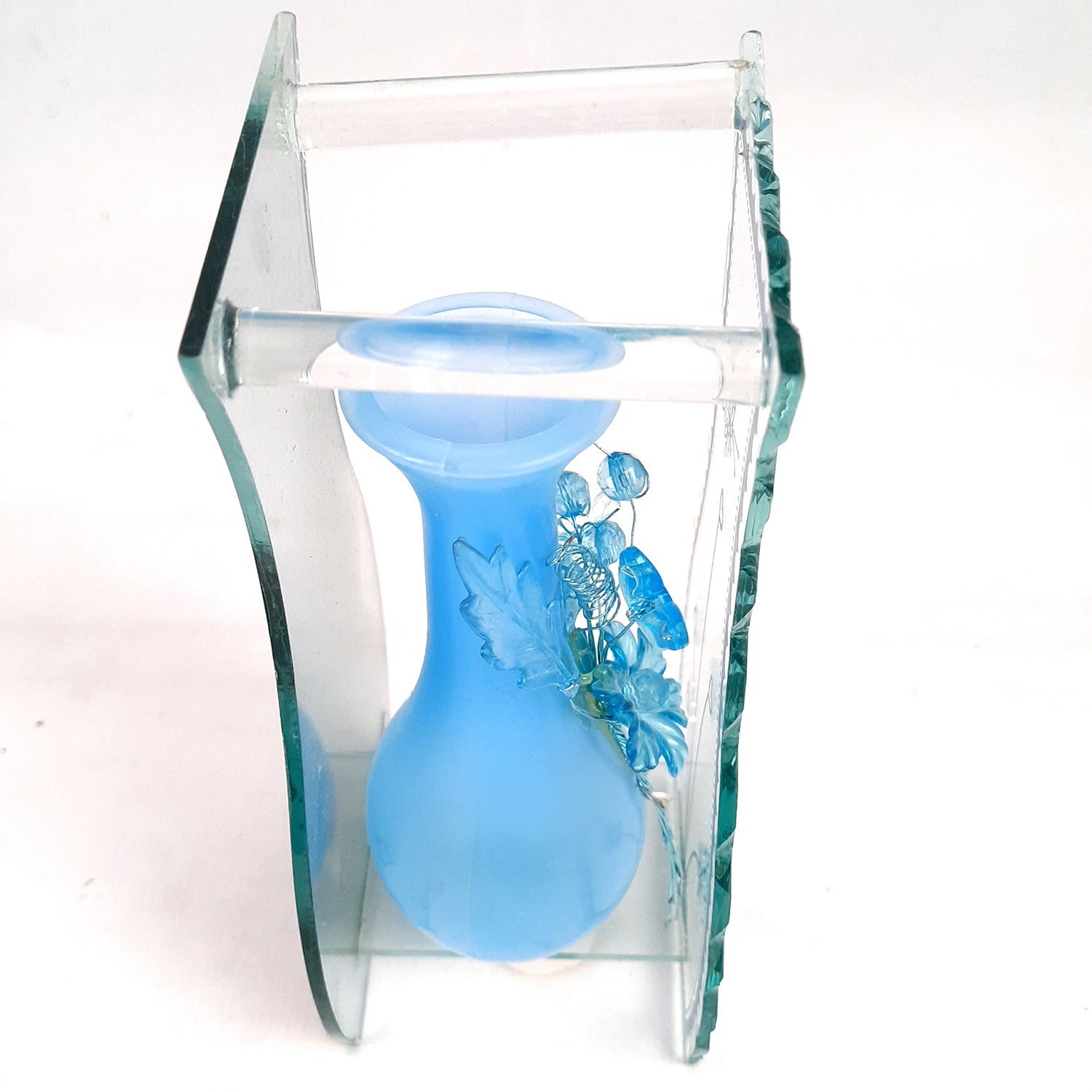 Decorative Vase Showpiece Placed Between Glass Front and Mirror Back - For Home, Table, Shelf, Office Decor & Gifts - apkamart #style_Style 1