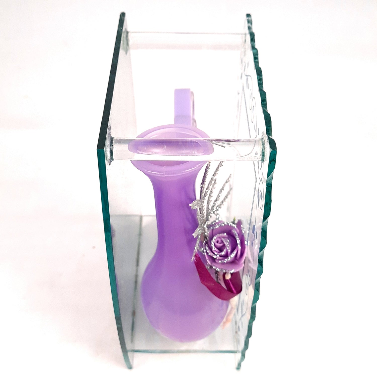 Vase Showpiece Displayed In Glass Box - For Home, Table Decor | Valentine's Day, Anniversary Gifts | Gift for Her - apkamart #Style_Style 1