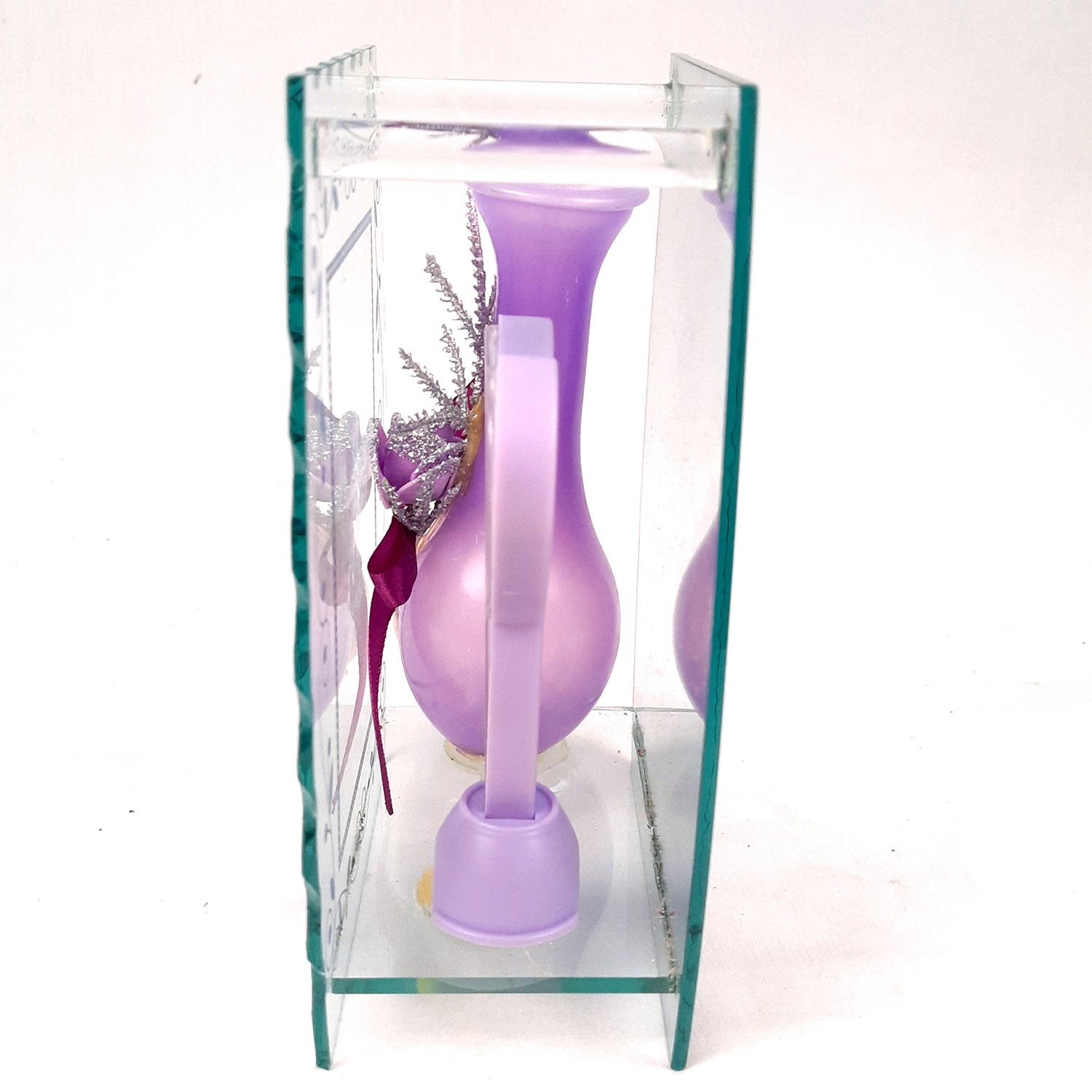 Vase Showpiece Displayed In Glass Box - For Home, Table Decor | Valentine's Day, Anniversary Gifts | Gift for Her - apkamart #Style_Style 1