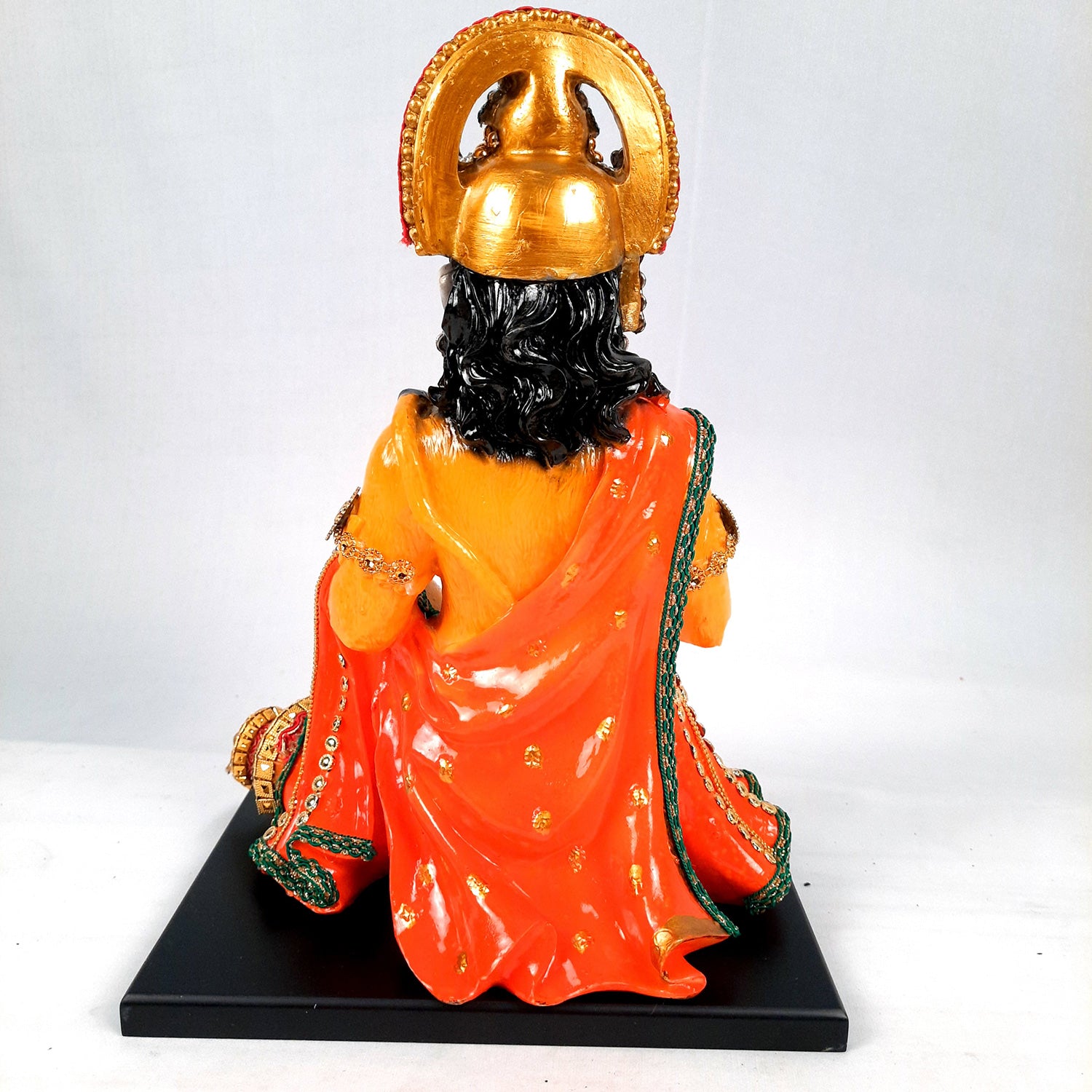 Hanuman Ji Statue Idol | Bajrang Bali Kesari Murti With Beads & Stone Work - for Home, Puja, Living Room, Entrance Decor & Gifts - 13 Inch