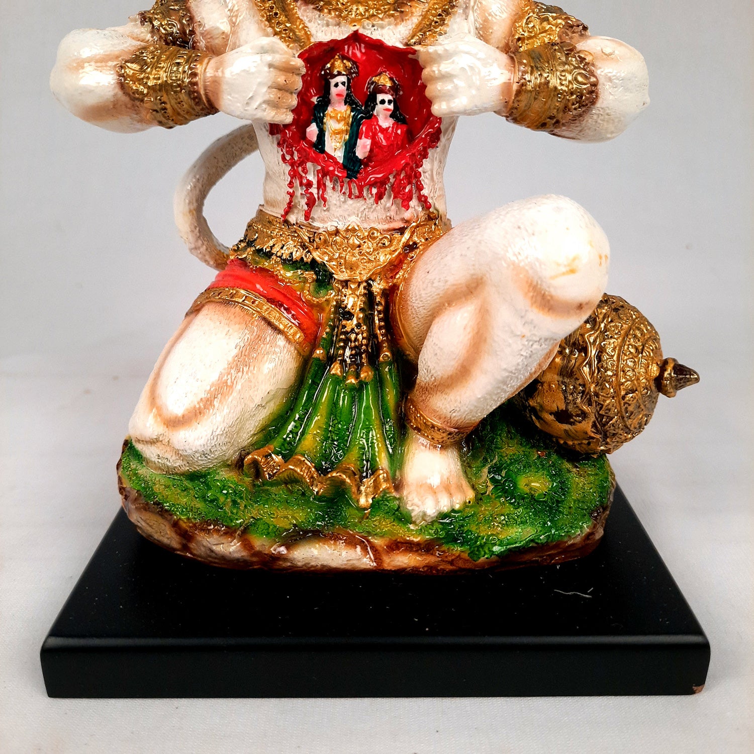 Hanuman Ji Statue Idol | Bajrangbali Murti - for Home, Puja, Living Room, Entrance, Office Desk, Table Decor & Gifts - 8 Inch - apkamart