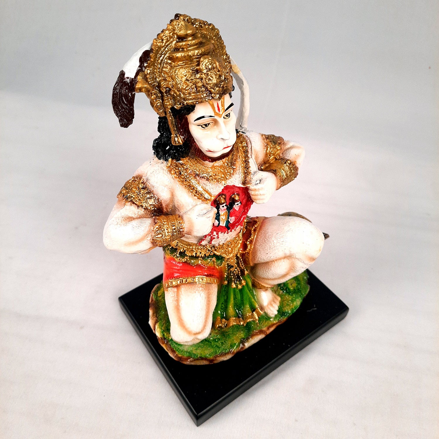 Hanuman Ji Statue Idol | Bajrangbali Murti - for Home, Puja, Living Room, Entrance, Office Desk, Table Decor & Gifts - 8 Inch - apkamart