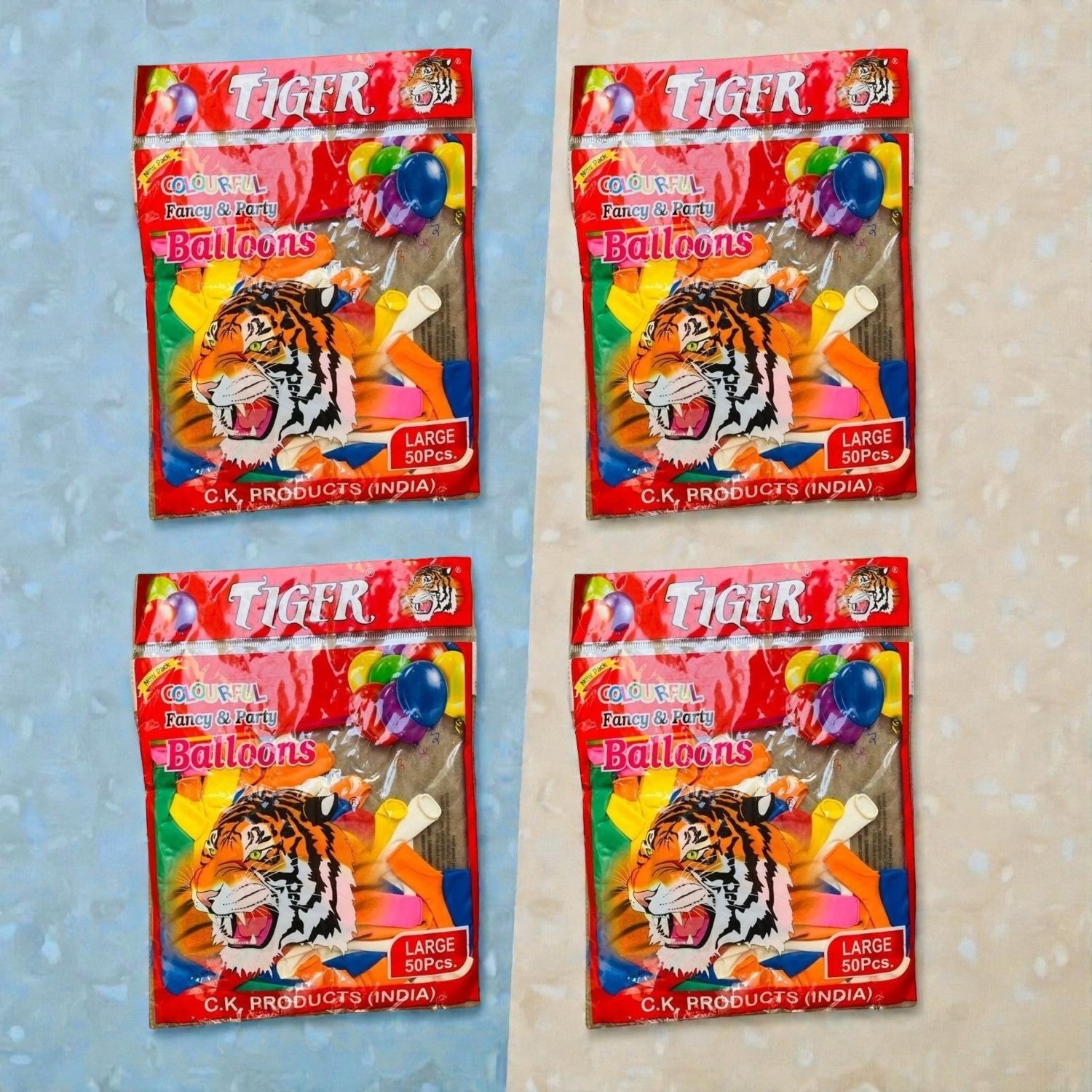 Birthday Balloons Happy Birthday Balloons | Party Balloons | Balloons for Kids Colorful Birthday Decorations for Home School Events - (Each Packet Has 50 Pieces) - Apkamart #Style_Pack Of 4