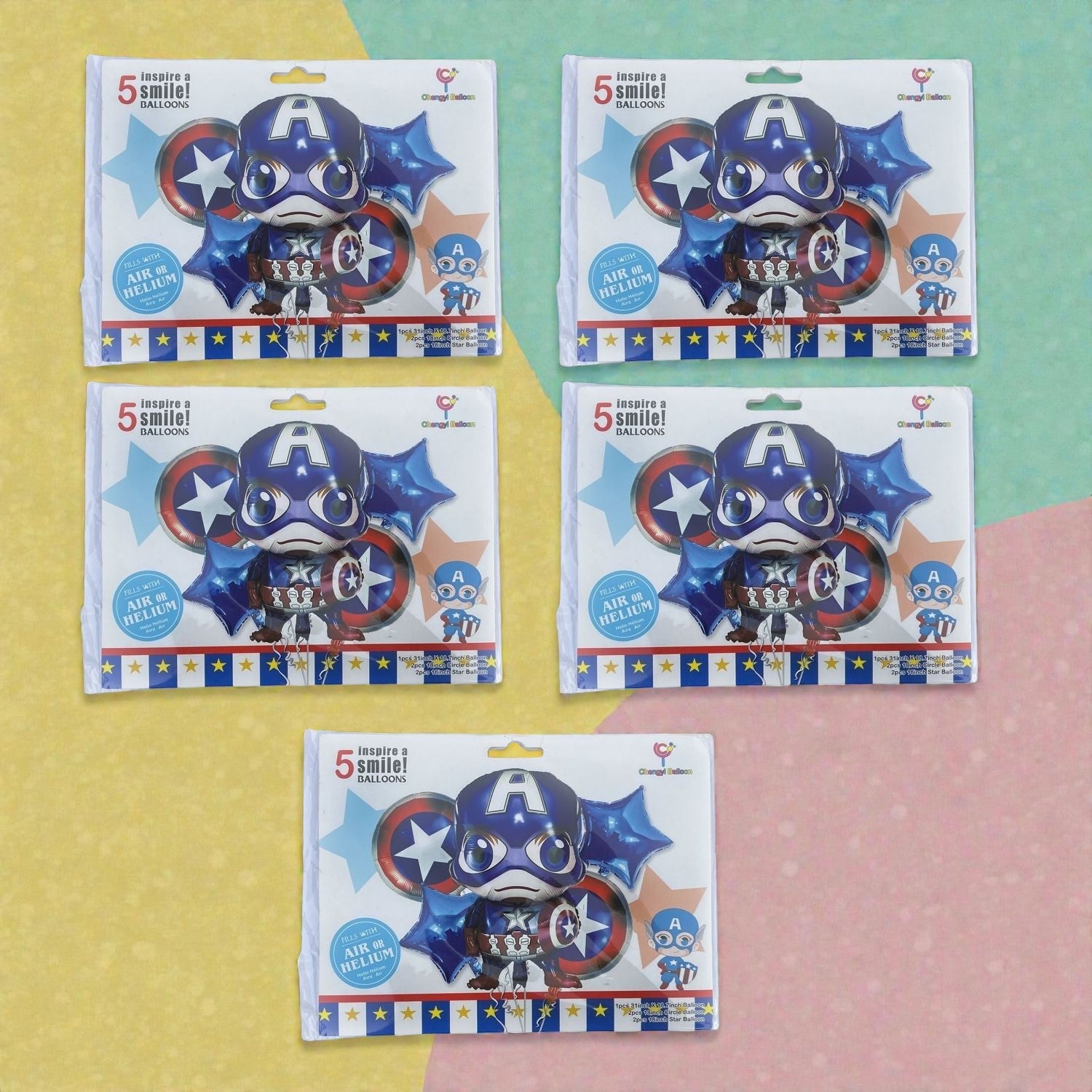 Avengers Design Birthday Balloons | Happy Birthday Balloons | Party Balloons Balloons for Kids Colorful Birthday Decorations for Home School Events - Apkamart #Style_Pack Of 5