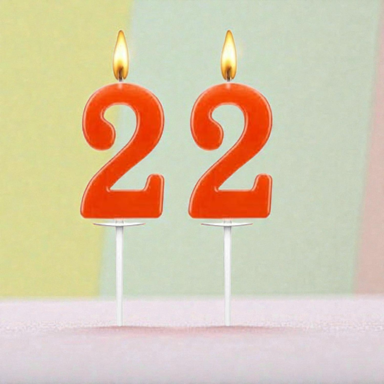 Birthday Number Candle for Cake Decoration | Numerical Birthday Candle for Kids & Adults | Happy Birthday Cake Candle for Home Parties, School Events - (Pack Of 2) - Apkamart #Style_No 2