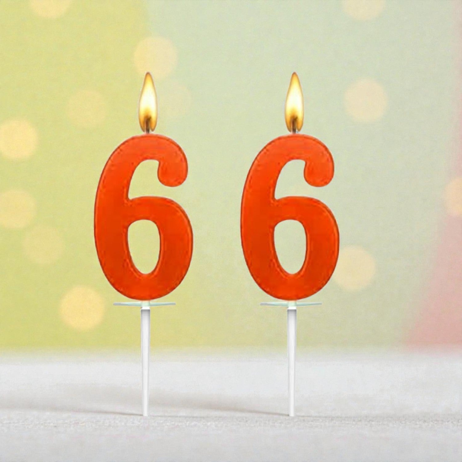 Birthday Number Candle for Cake Decoration | Numerical Birthday Candle for Kids & Adults | Happy Birthday Cake Candle for Home Parties, School Events - (Pack Of 2) - Apkamart #Style_No 6