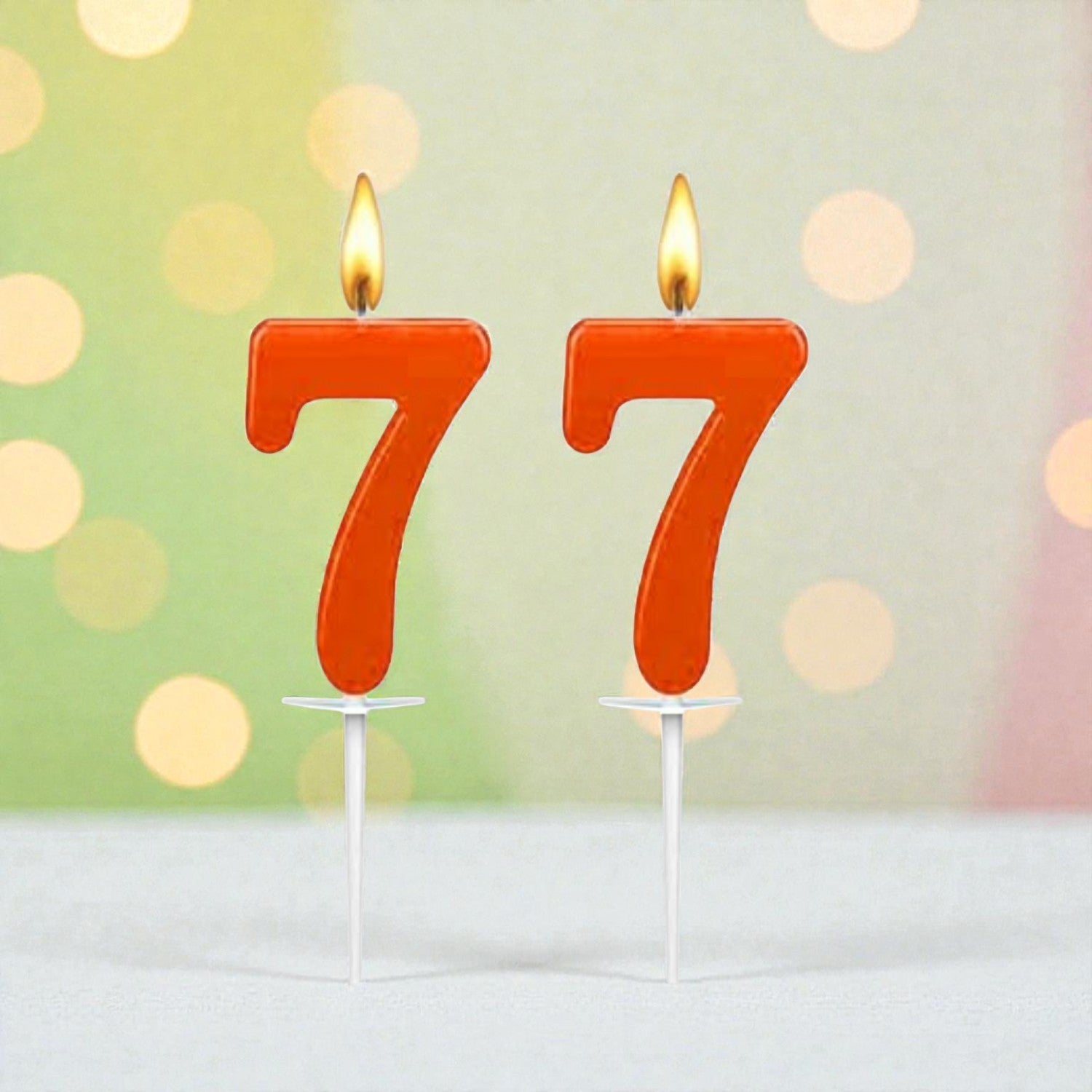 Birthday Number Candle for Cake Decoration | Numerical Birthday Candle for Kids & Adults | Happy Birthday Cake Candle for Home Parties, School Events - (Pack Of 2) - Apkamart #Style_No 7