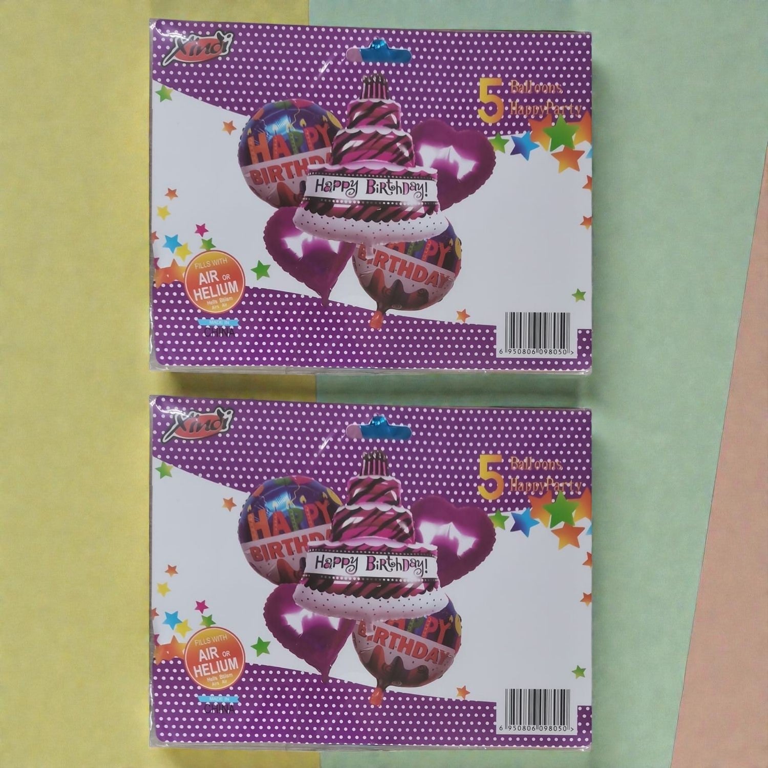 Happy Birthday Design Birthday Balloons | Happy Birthday Balloons | Party Balloons Balloons for Kids Colorful Birthday Decorations for Home School - Apkamart #Style_pack Of 2