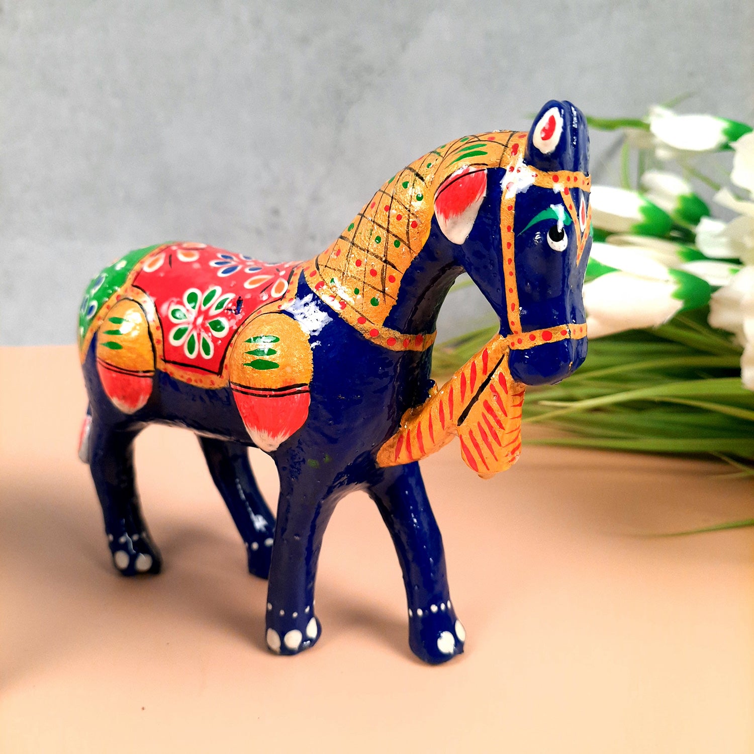 Horse Showpiece Statue | Handcrafted Horse Animal Figurine - for Home, Vastu, Table, Shelf, Living Room Decor, Gifts - apkamart