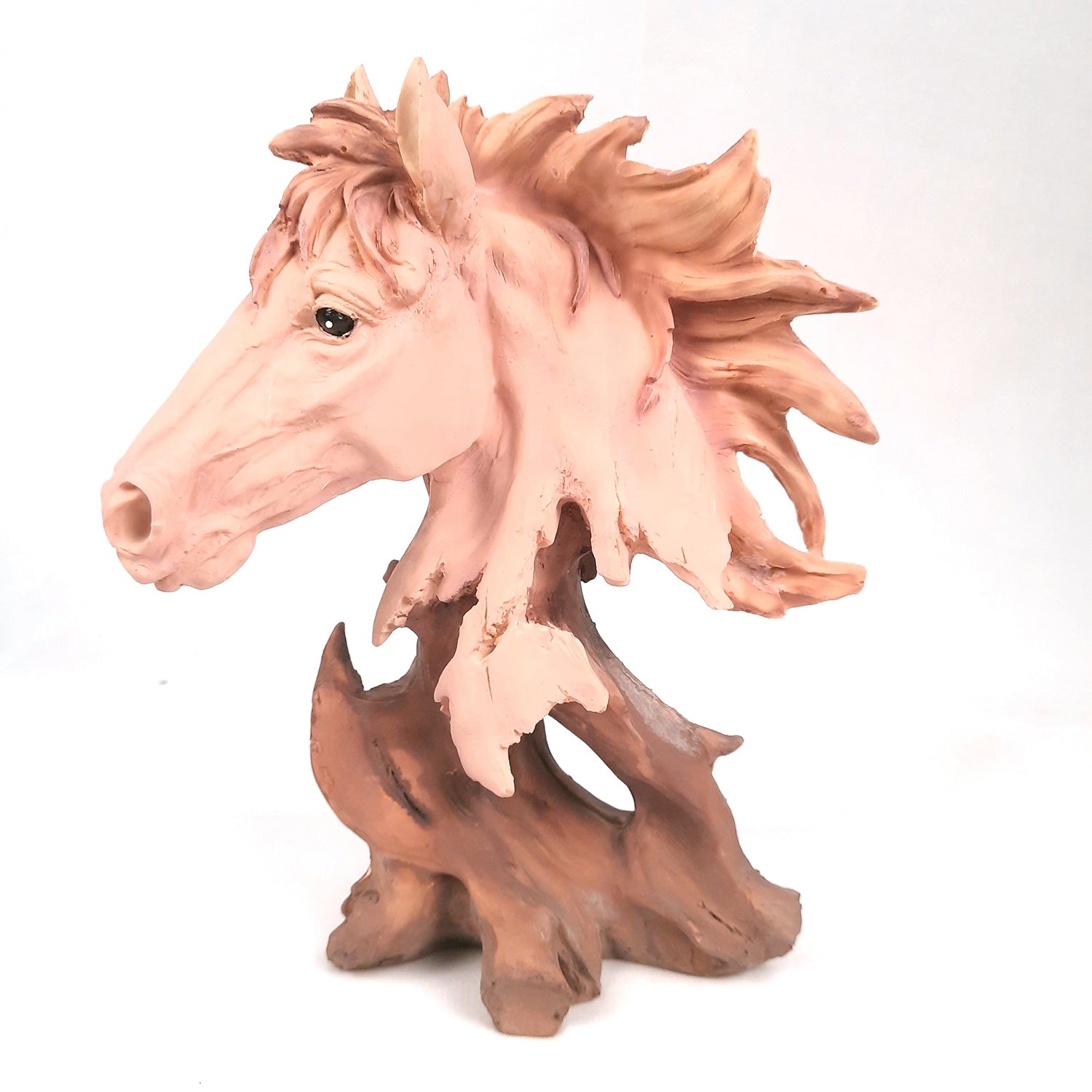 Horse Statue | Horse Face Showpiece Vastu, Fengshui Figurine | Animal Figurines - For Home, Living room Decor, Gifts, For Money & Wealth - 10 Inch - Apkamart #Color_Brown