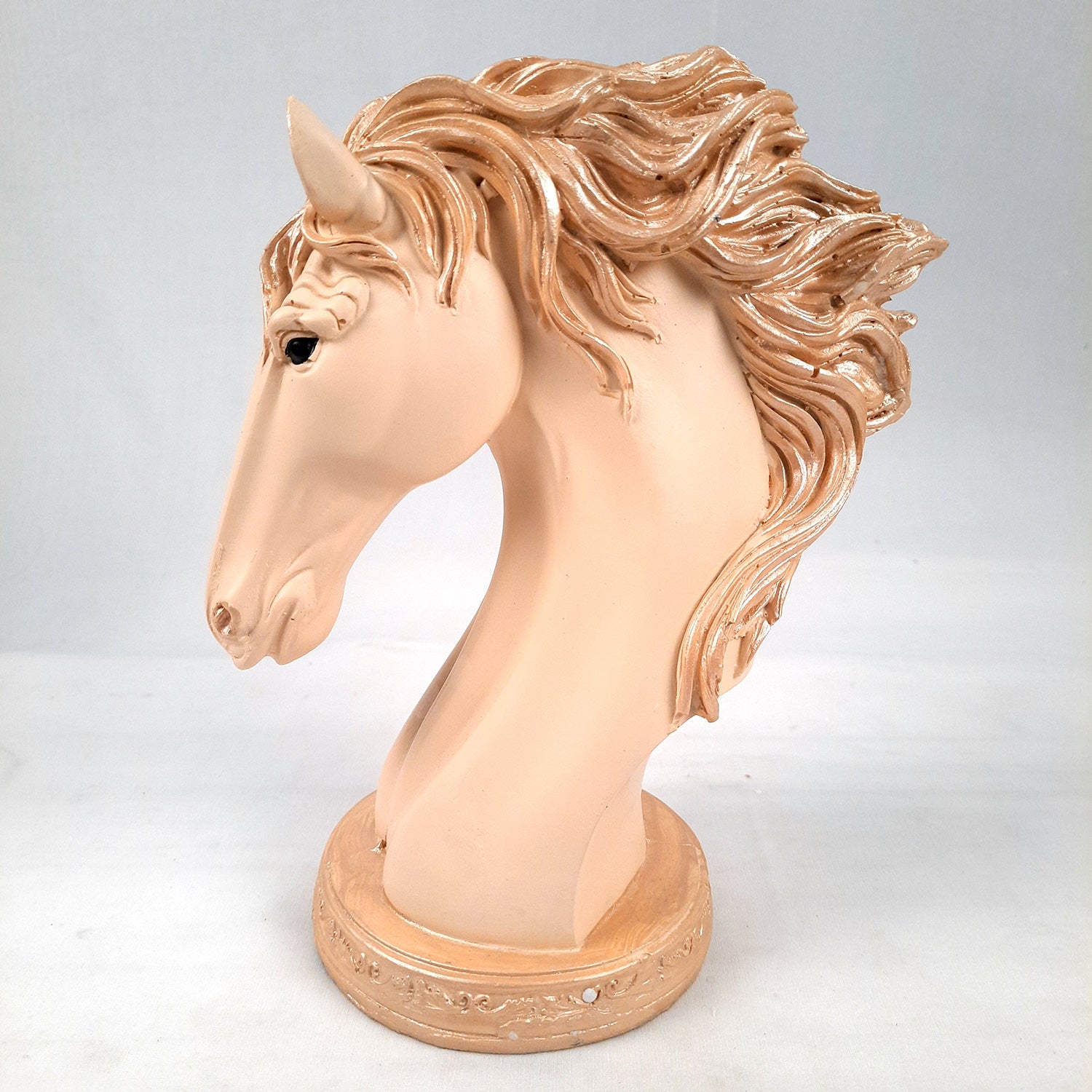 Horse Showpiece | Horse Head Statue | Fengshui Figurines - for Home, Living Room Decor, Gifts, for Wealth - 9 Inch - apkamart #Color_White