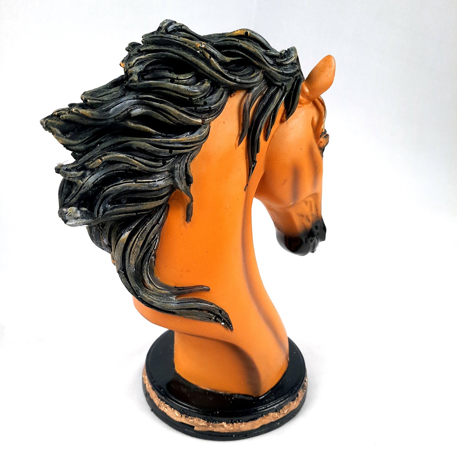 Horse Showpiece | Horse Head Statue | Fengshui Figurines - for Home, Living Room Decor, Gifts, for Wealth - 9 Inch - apkamart #Color_Brown