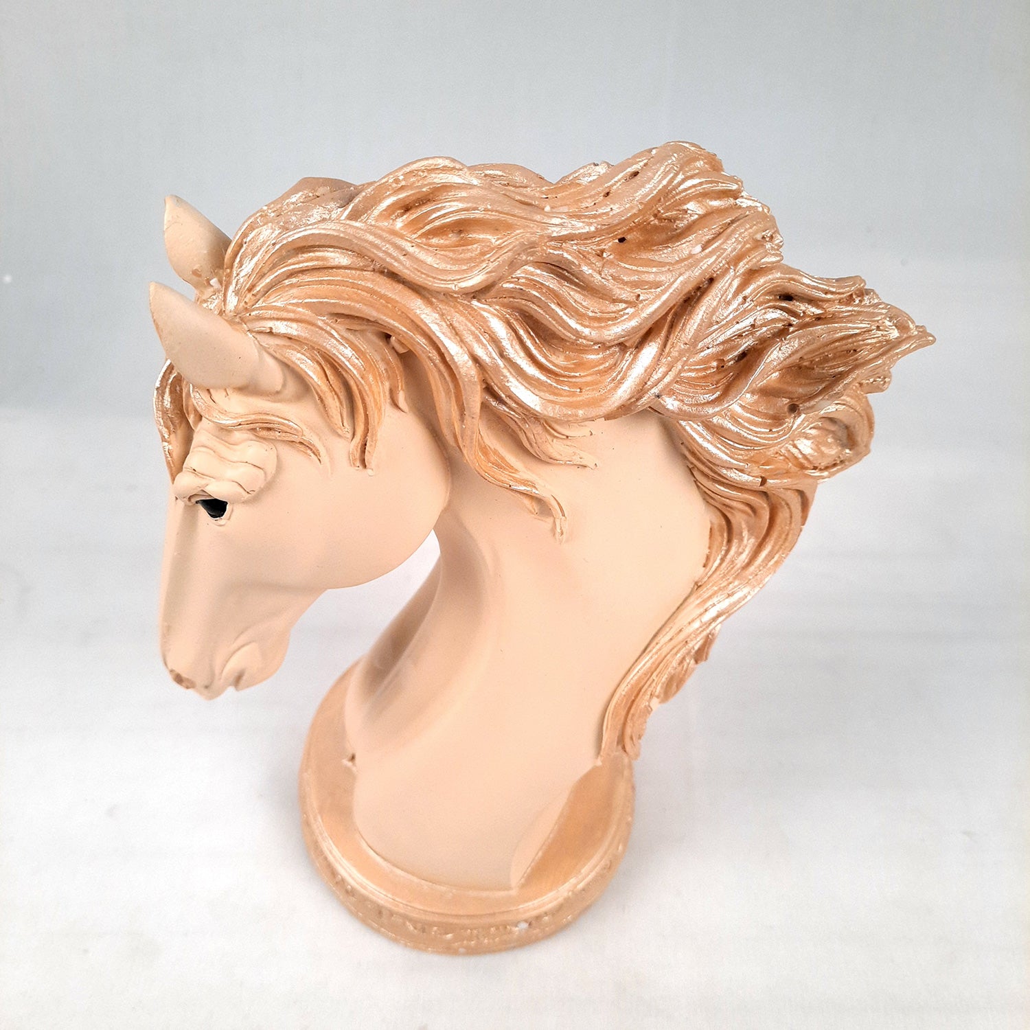 Horse Showpiece | Horse Head Statue | Fengshui Figurines - for Home, Living Room Decor, Gifts, for Wealth - 9 Inch - apkamart #Color_White