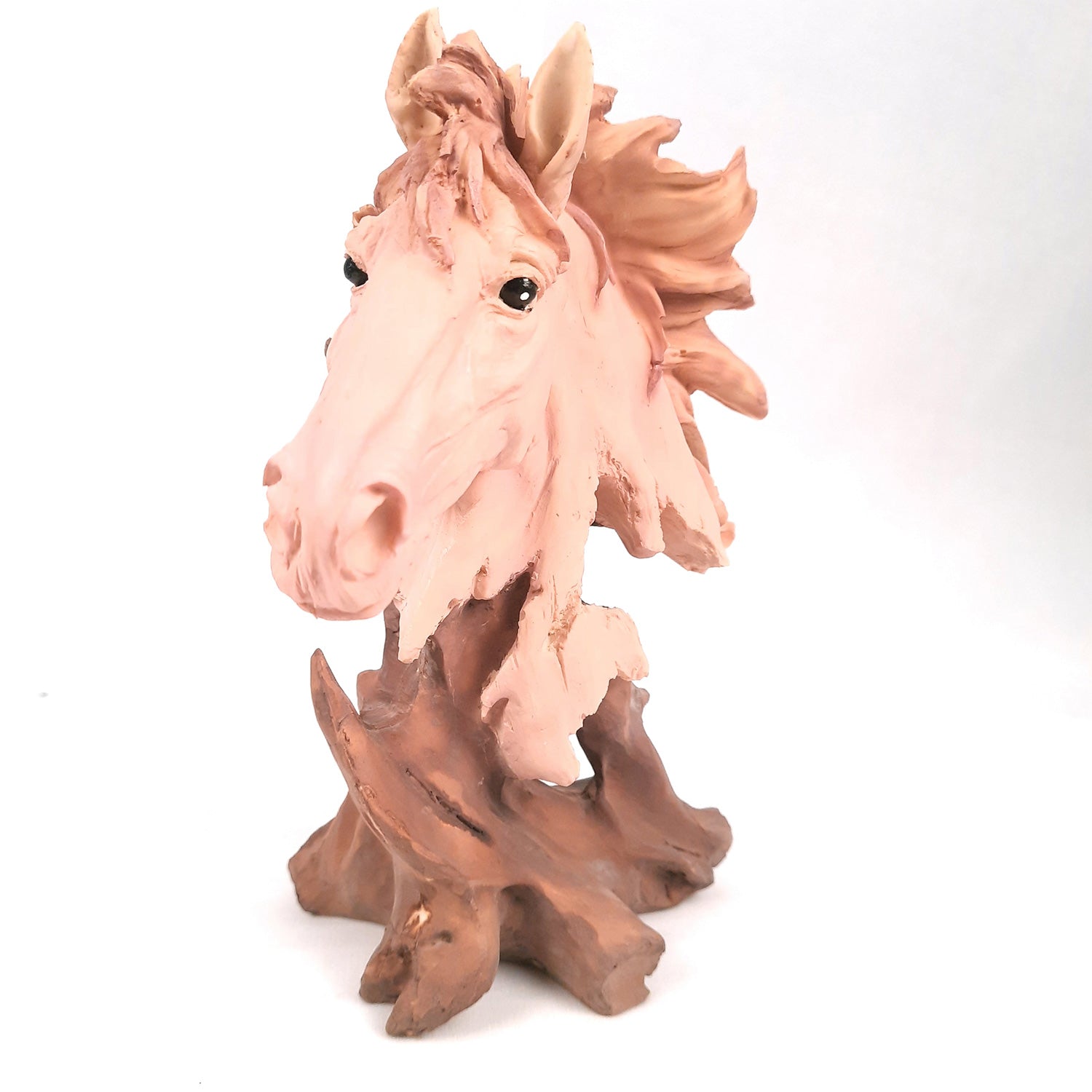 Horse Statue | Horse Face Showpiece Vastu, Fengshui Figurine | Animal Figurines - For Home, Living room Decor, Gifts, For Money & Wealth - 10 Inch - Apkamart #Color_Brown