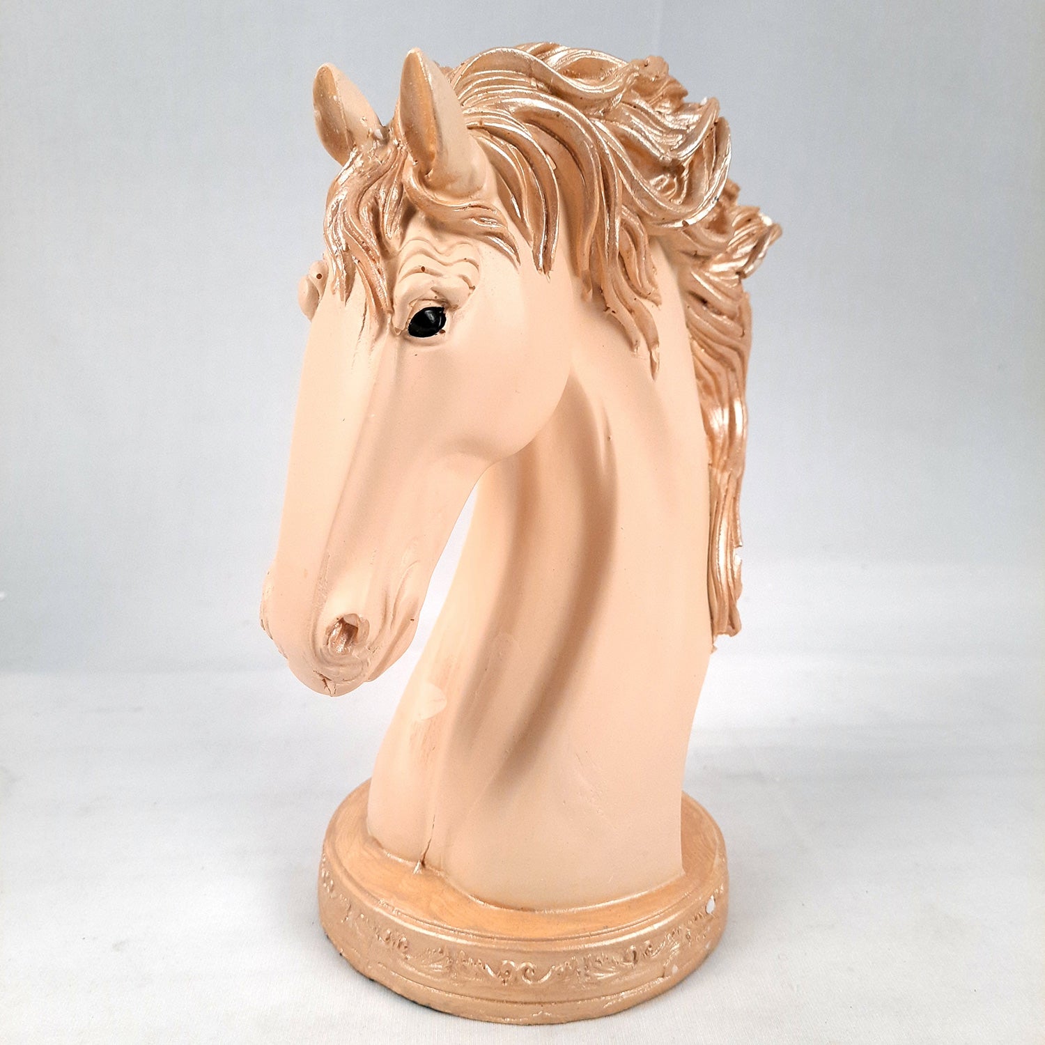 Horse Showpiece | Horse Head Statue | Fengshui Figurines - for Home, Living Room Decor, Gifts, for Wealth - 9 Inch - apkamart #Color_White