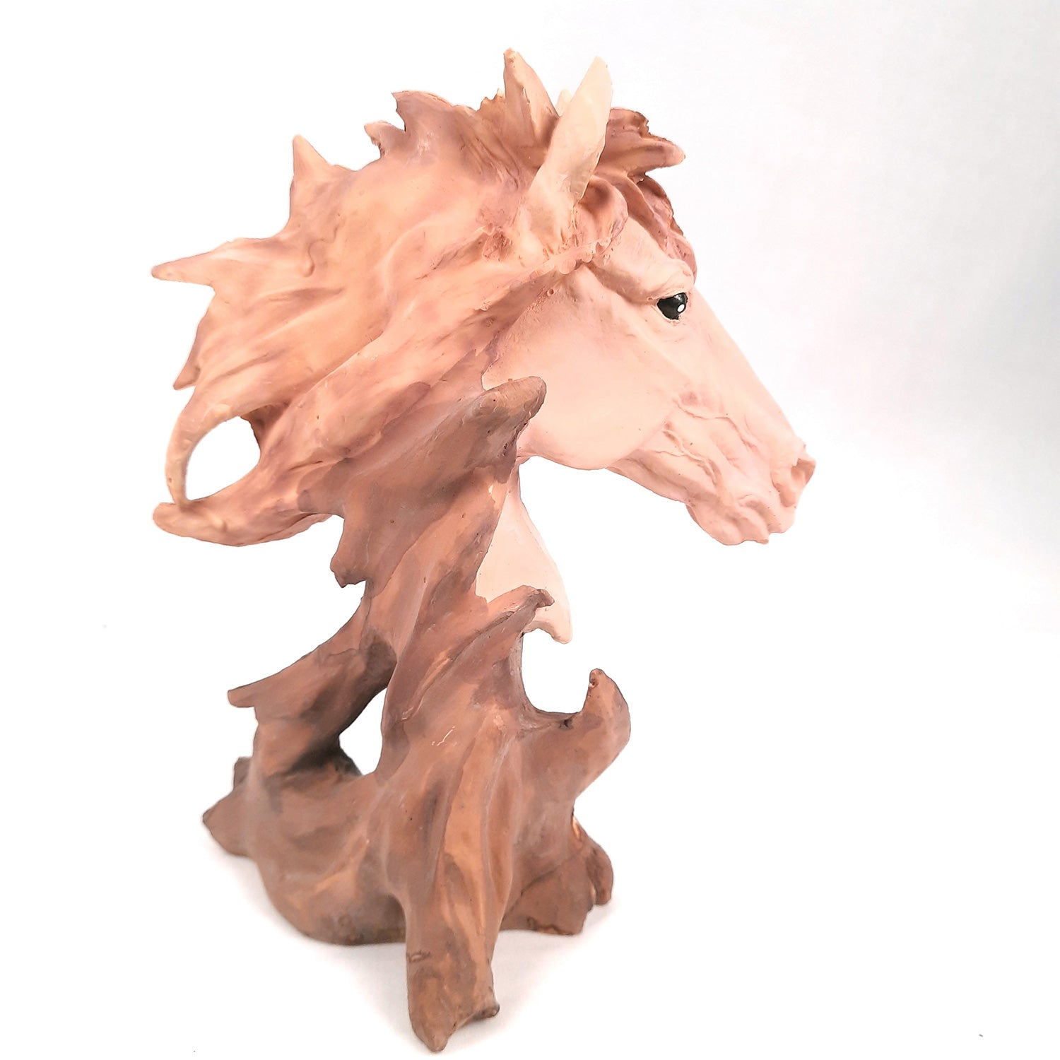 Horse Statue | Horse Face Showpiece Vastu, Fengshui Figurine | Animal Figurines - For Home, Living room Decor, Gifts, For Money & Wealth - 10 Inch - Apkamart #Color_Brown