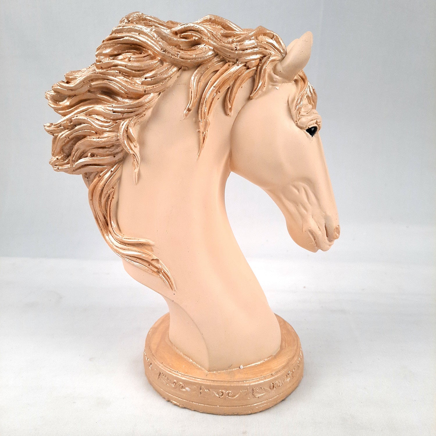 Horse Showpiece | Horse Head Statue | Fengshui Figurines - for Home, Living Room Decor, Gifts, for Wealth - 9 Inch - apkamart #Color_White