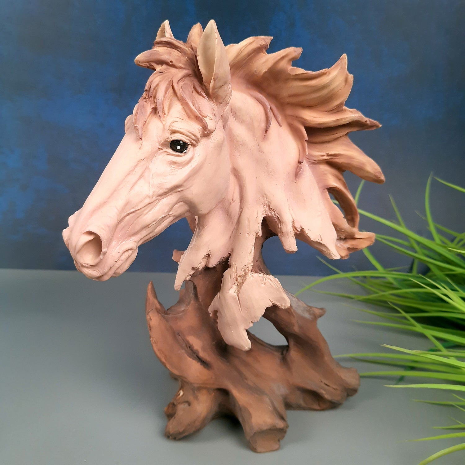 Horse Statue | Horse Face Showpiece Vastu, Fengshui Figurine | Animal Figurines - For Home, Living room Decor, Gifts, For Money & Wealth - 10 Inch - Apkamart #Color_Brown