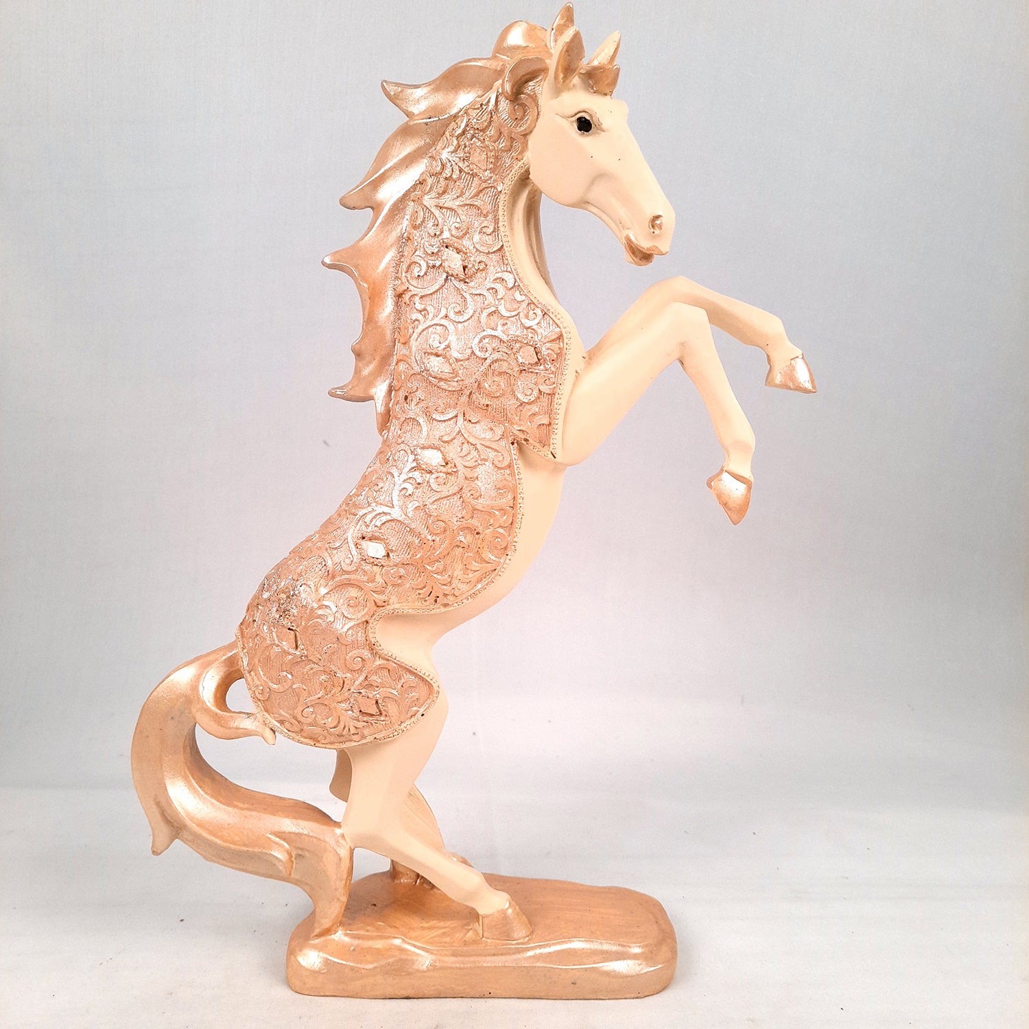 Horse Statue Figurine | Decorative Running Horse Showpiece for Money & Wealth - for Home Decor, Table, Living Room & Gift  - apkamart #Style_Design 2