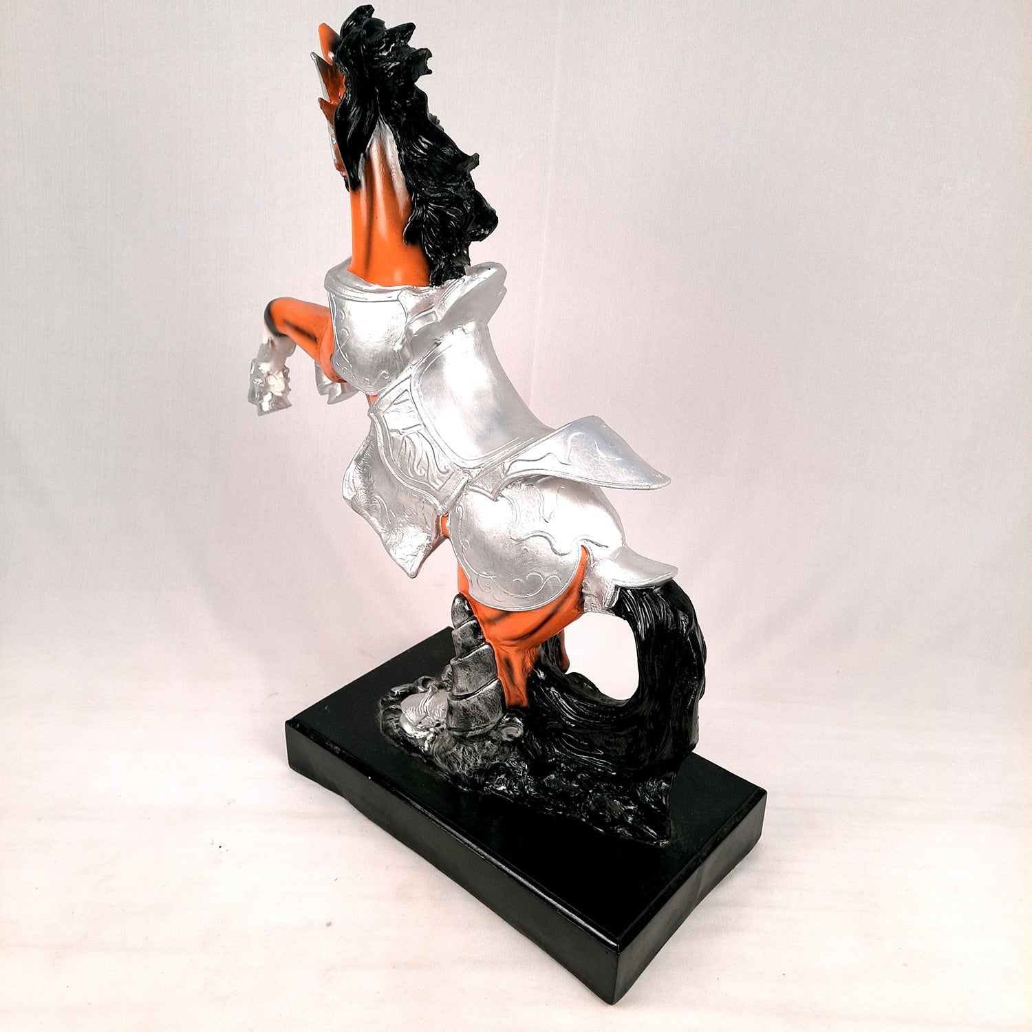 Horse Statue Figurine | Galloping Horse Showpiece - For Home, Table, Shelf, Good Luck, Vastu & Office Desk Decor - 19 Inch - Apkamart